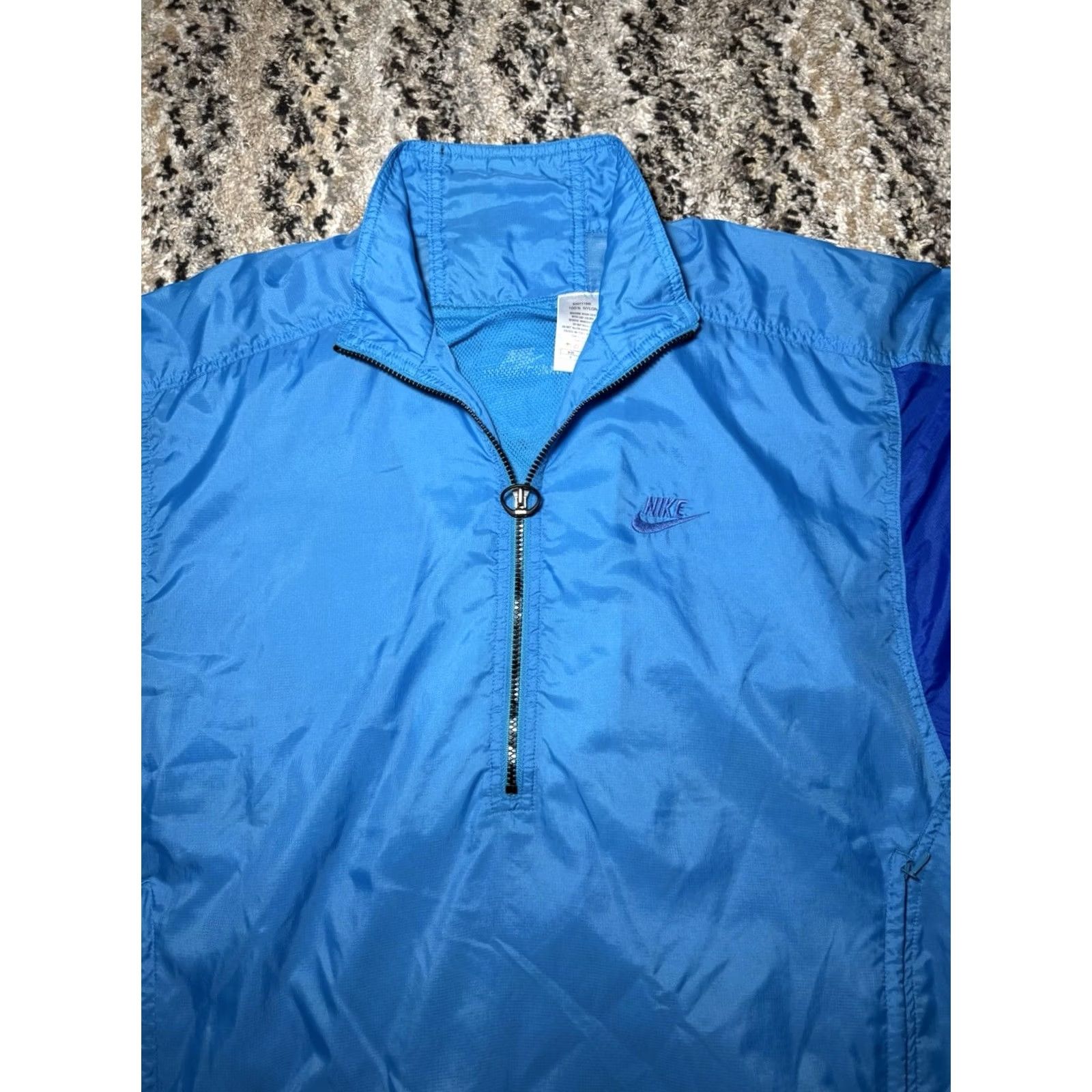 Nike VINTAGE Nike Windbreaker Jacket Pullover Track 80s 90s Blue L Size US S / EU 44-46 / 1 - 3 Thumbnail
