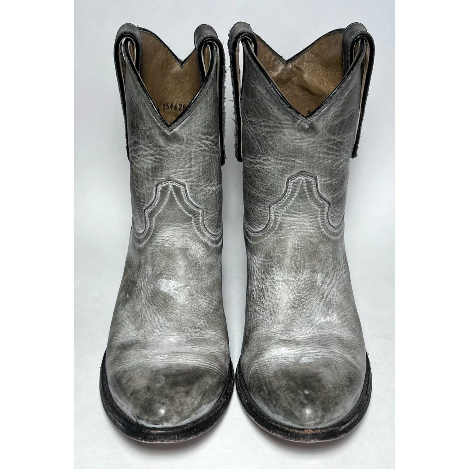 Old Gringo VINTAGE Old Gringo YIPPEE KIKAY Distressed Gray Leather Western Cowboy Boots 7 B Womens Size US 7 / IT 37 - 4 Thumbnail