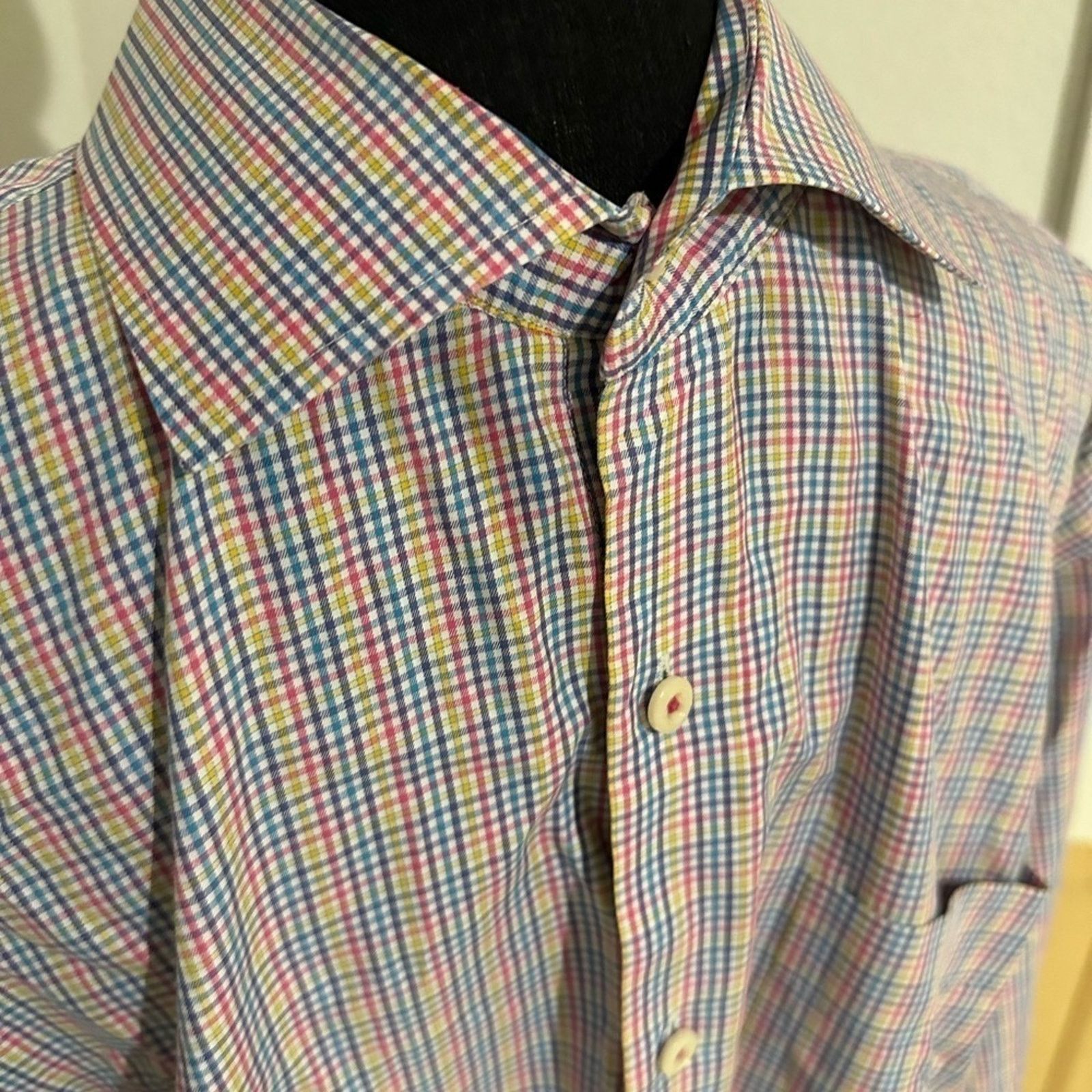 Peter Millar Peter Millar Plaid Multicolor Longsleeve ButtonUp Shirt Size US XL / EU 56 / 4 - 7 Thumbnail