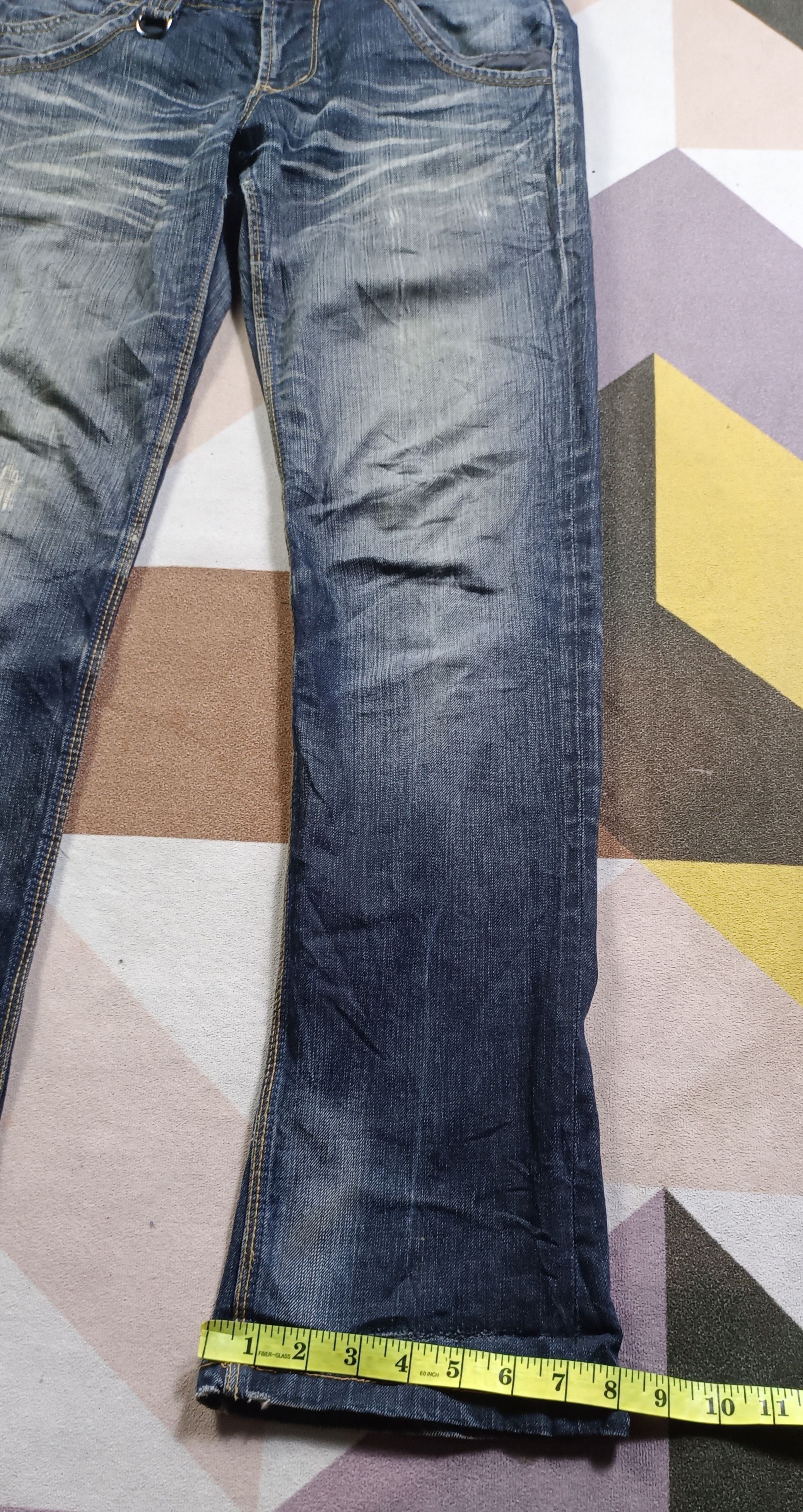 Japanese Brand HideAways Flare INDIGO Distressed Jeans Size US 32 / EU 48 - 19 Thumbnail