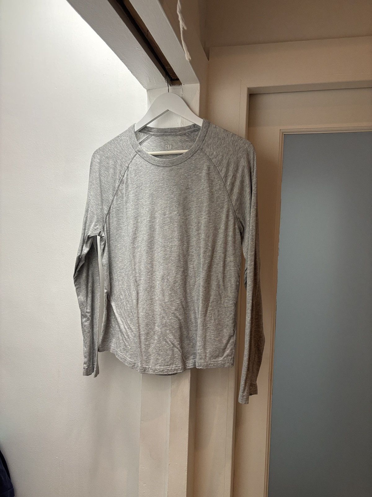 Gap GAP Heather Gray Raglan Long Sleeve Shirt Size US S / EU 44-46 / 1 - 2 Thumbnail