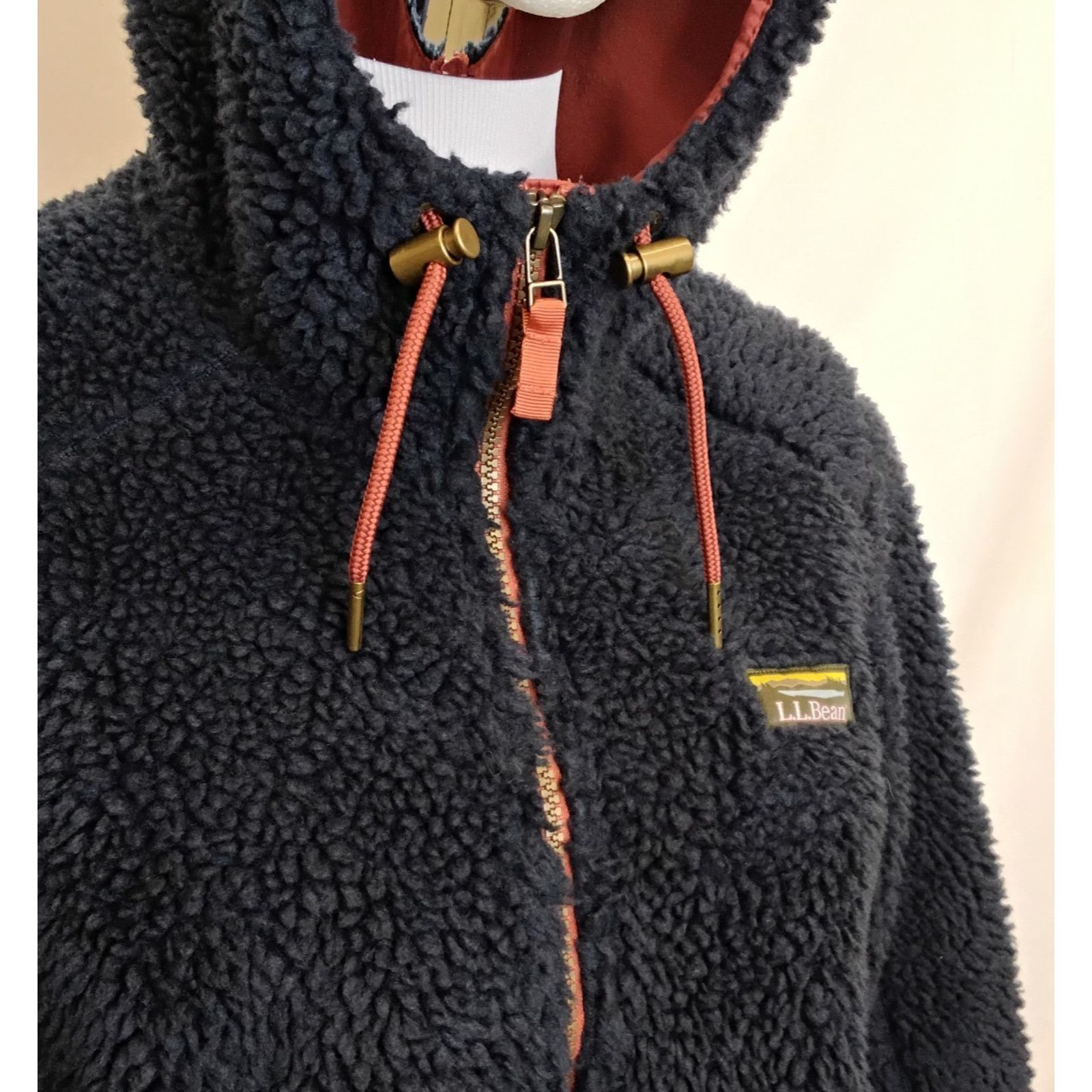 L.L. Bean L.L. Bean Deep Pile Fleece Jacket Women's S Blue Hooded Size S / US 4 / IT 40 - 4 Thumbnail