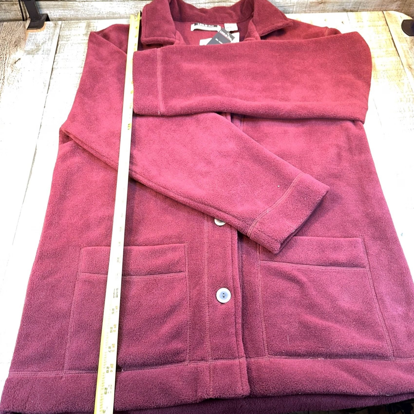 Vintage VINTAGE Lesley Fay Sport Maroon Fleece Jacket Coat 2 Pockets Sz Small NWT Womens Jacket Fleece Sports Red Size S / US 4 / IT 40 - 7 Thumbnail