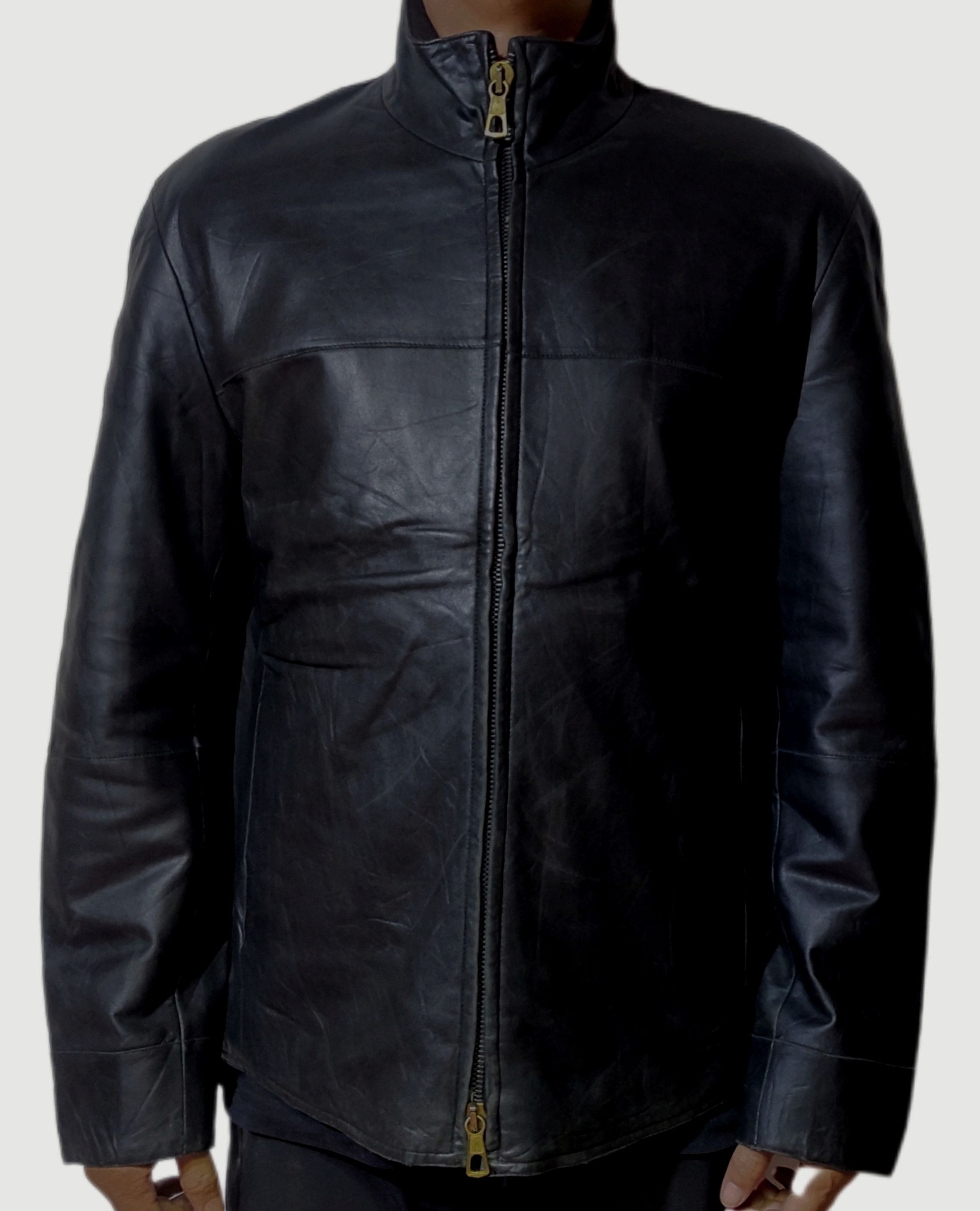 Armani Armani Collezioni Leather Classical Jacket Size US L / EU 52-54 / 3 - 3 Thumbnail