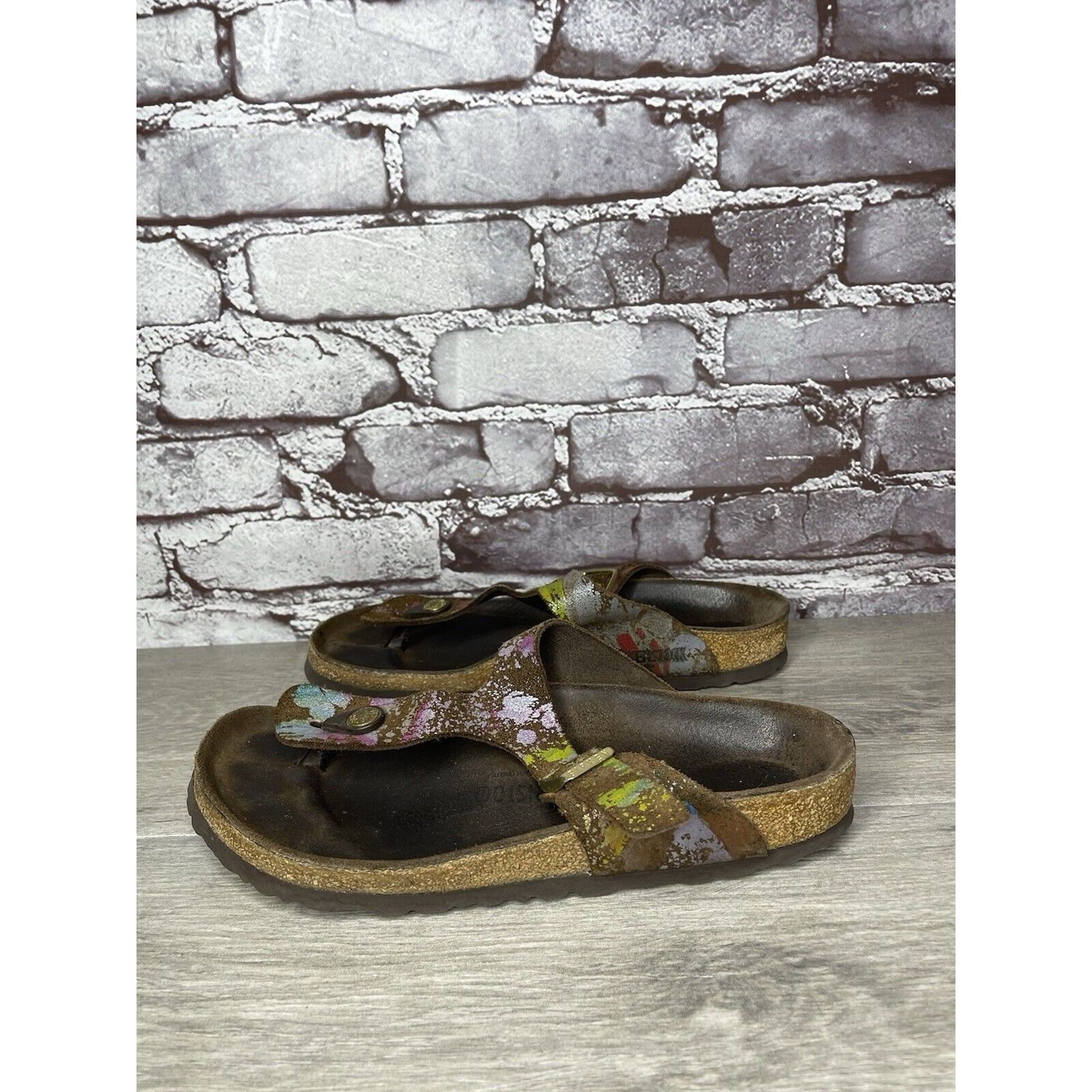 Birkenstock Birkenstock Gizeh Paint Splatter Multicolor Thong Sandals Wo Size US 8 / IT 38 - 7 Thumbnail