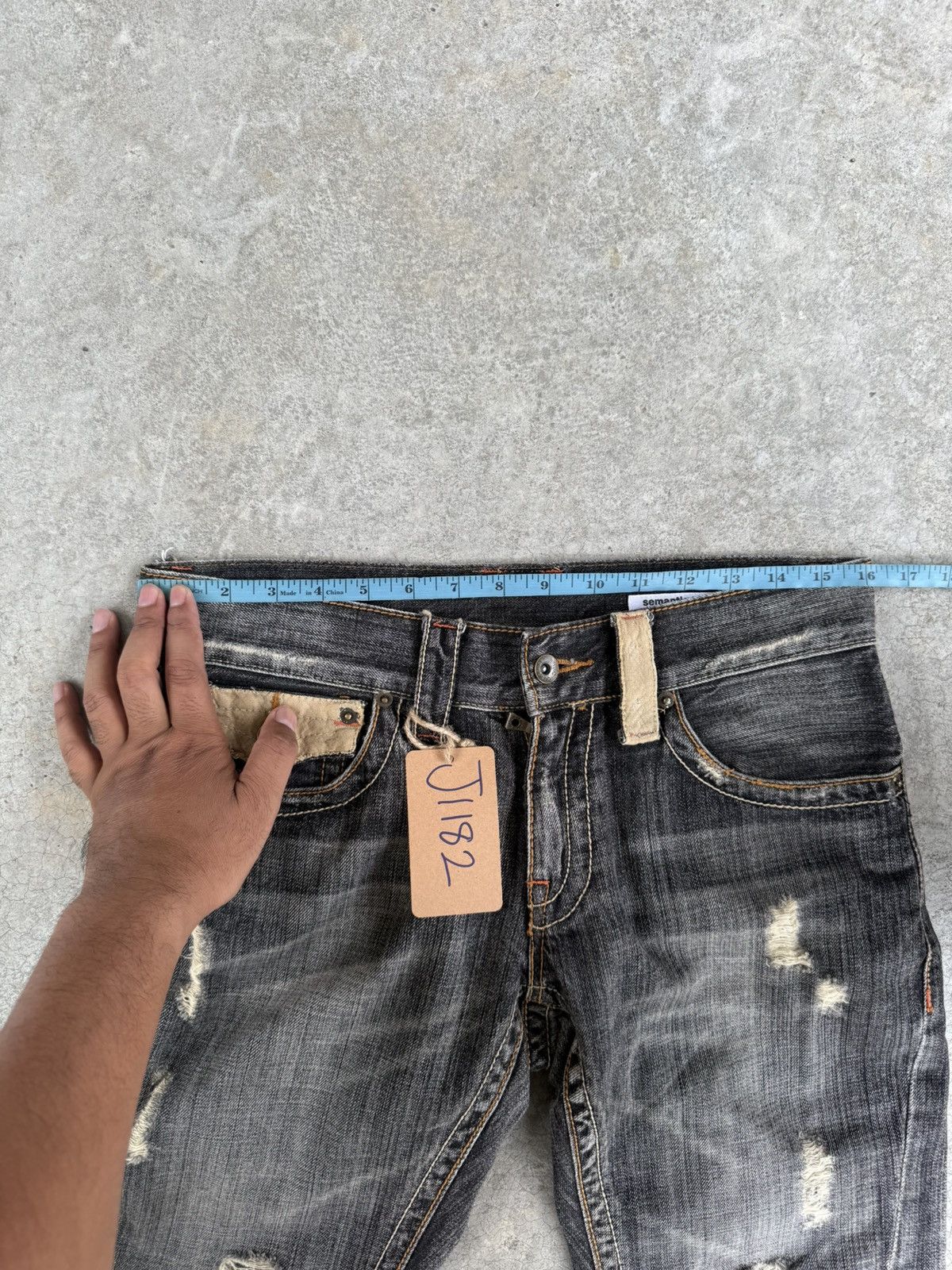 semanticdesign Semantic Design Flared Jeans Distressed Jeans Size US 32 / EU 48 - 23 Thumbnail