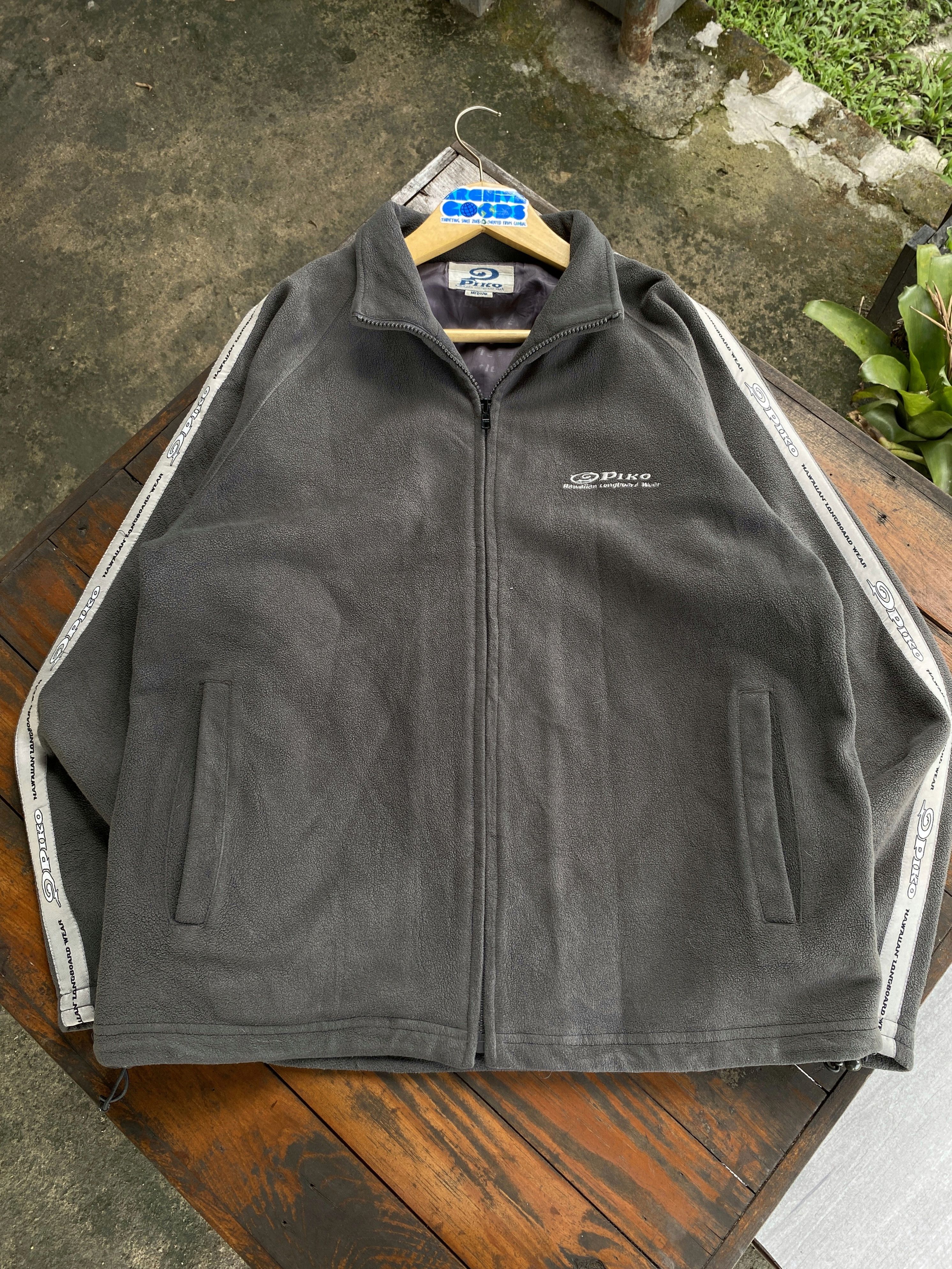 Japanese Brand Vintage Piko Hawaiian Longboard Wear Fleece Jacket Tapped Size US M / EU 48-50 / 2 - 1 Thumbnail