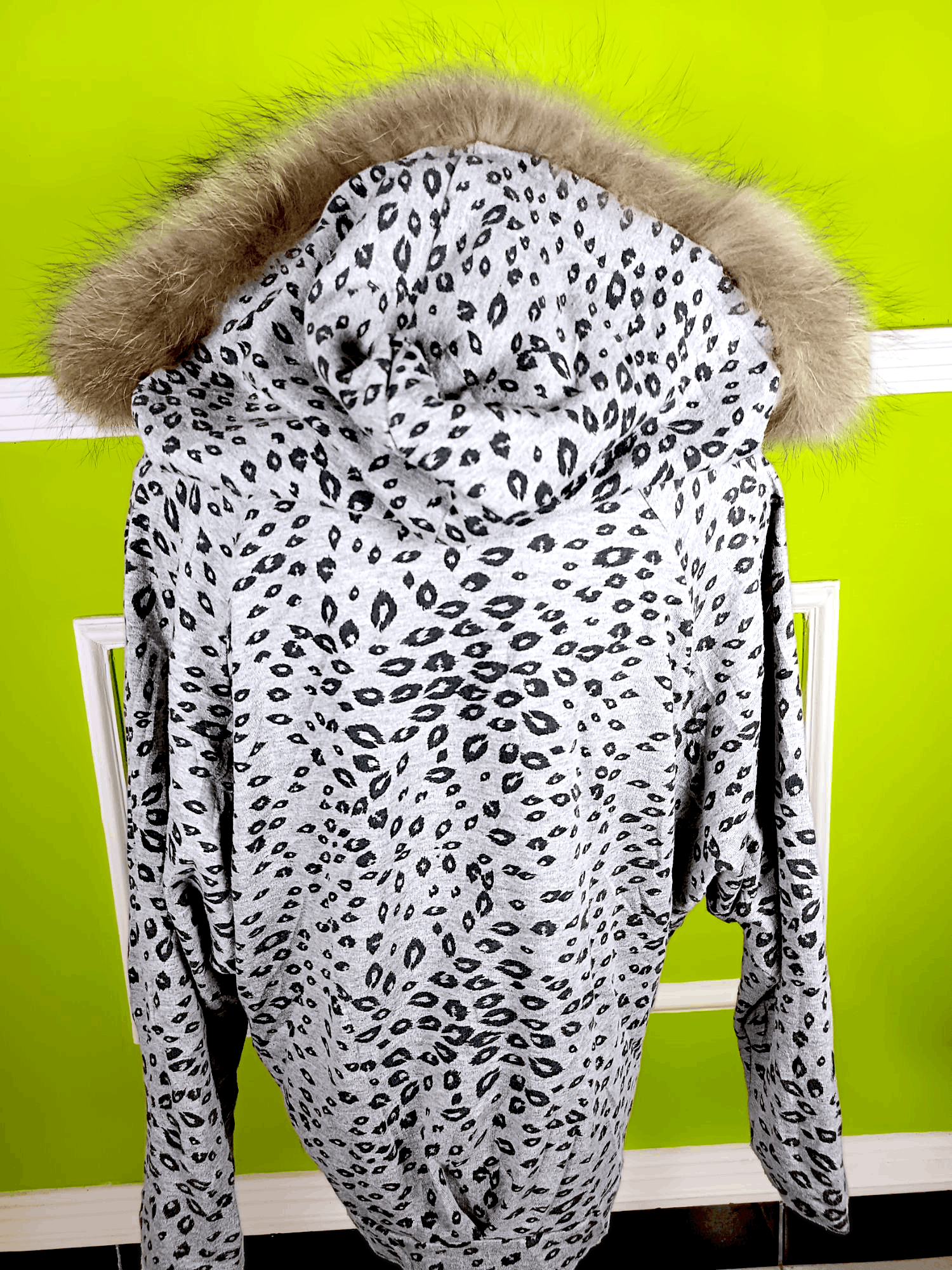 Japanese Brand × Le Grande Bleu (L.G.B.) LIQUID GIRL Oversized Fur Leopard Batwing Zip Hoodie Size US XXL / EU 58 / 5 - 9 Thumbnail