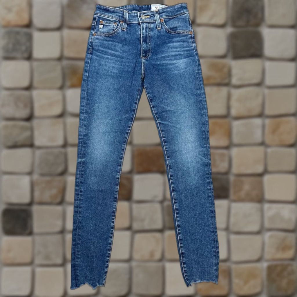 Vintage AG Adriano Goldschmied Farrah Jeans Women 26 Regular High Rise Blue Skinny Denim 5-Pocket Modern Style Size 26" / US 2 / IT 38 - 1 Thumbnail