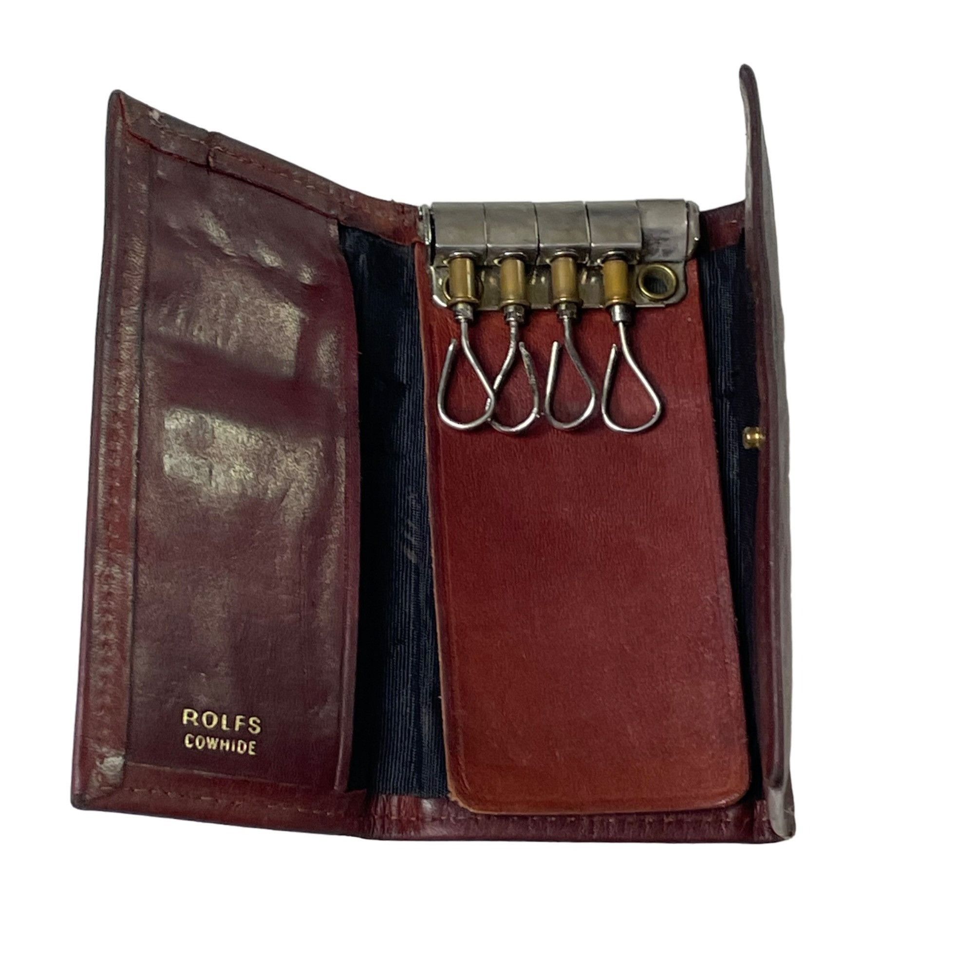Vintage Vintage Rolfs Tri Fold Key Caddy Key Holder Leather Cow Hide Size ONE SIZE - 8 Thumbnail