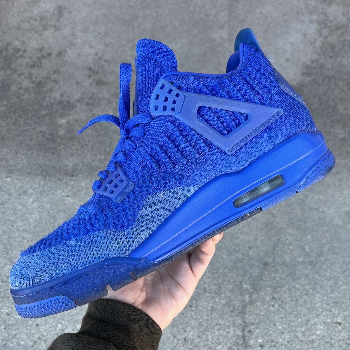 Jordan Brand × Nike 2019 Air Jordan 4 Retro Flyknit Royal Blue Sz 9.5 Size US 9.5 / EU 42-43 - 7 Thumbnail