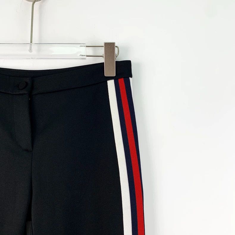 Gucci Gucci Size XS Black side striped casual trousers 2506-Next Size US 27 - 3 Thumbnail