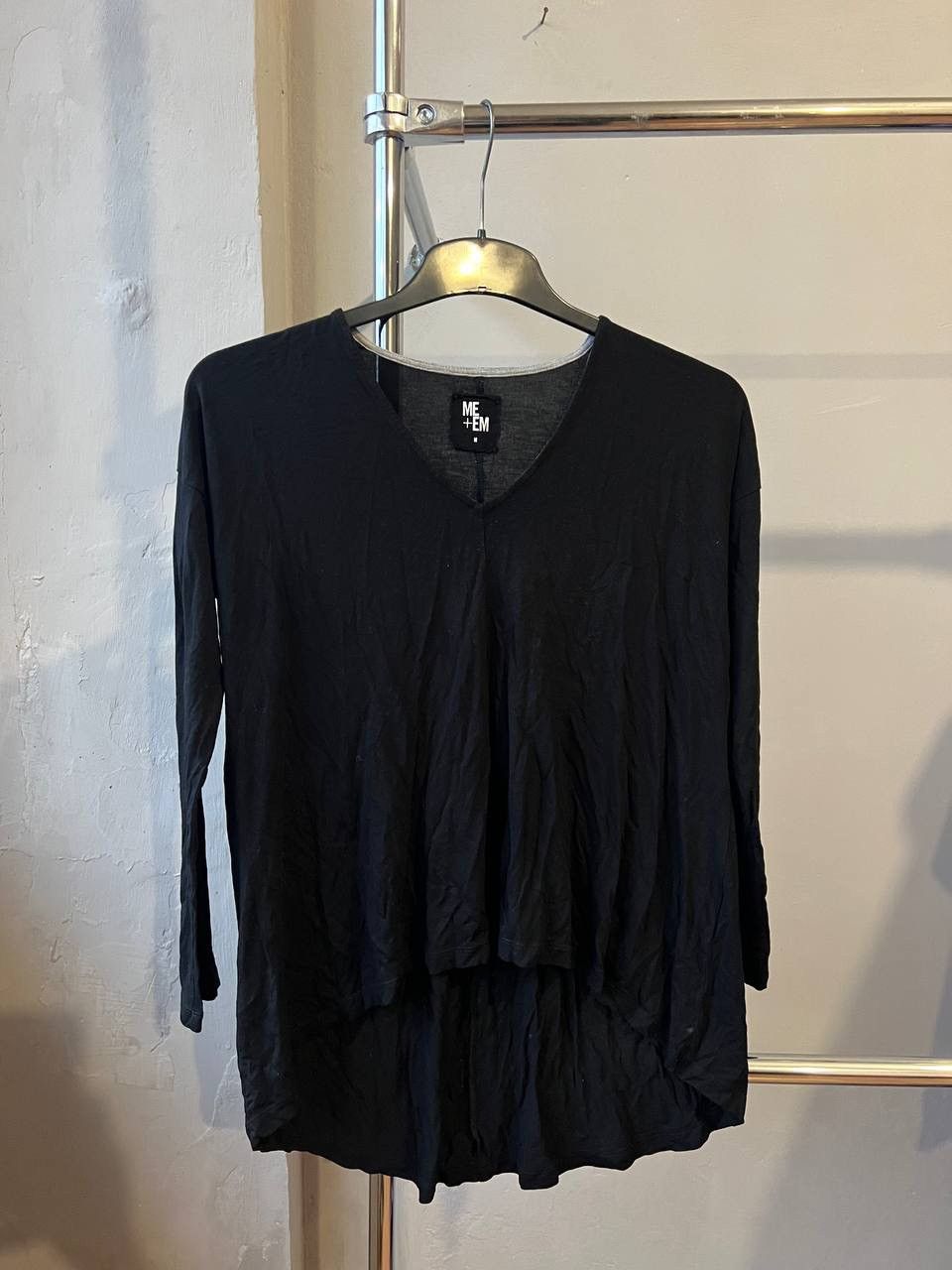 ME+EM ME+EM BLACK COTTON JAPANESE TUNIC LONG SLEEVE SUZE M Size M / US 6-8 / IT 42-44 - 4 Thumbnail