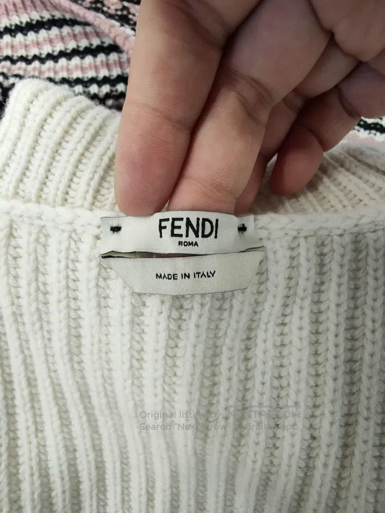Fendi Fendi Cashmere high-neck knitted sweater with color-blocke Size XS / US 0-2 / IT 36-38 - 3 Thumbnail