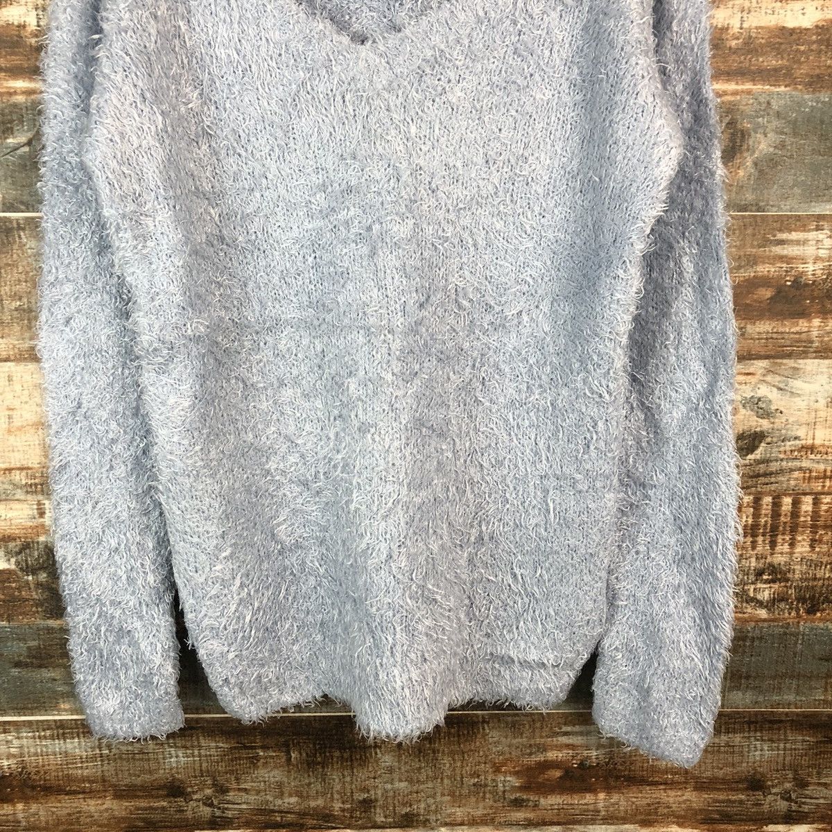 Homespun Knitwear × Japanese Brand DLL Double Focus Blue shaggy fur mohair Knitwear #C054 Size US L / EU 52-54 / 3 - 6 Thumbnail