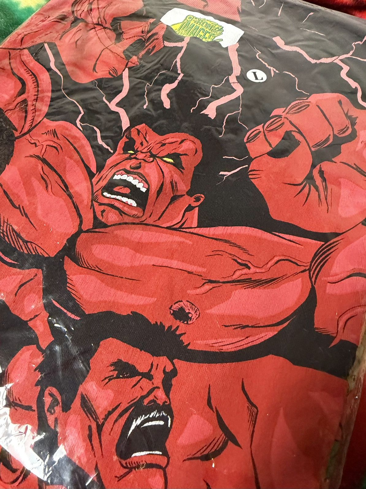 Vintage Chronic Images Red Hulk Unleashed Tee Size US L / EU 52-54 / 3 - 7 Thumbnail