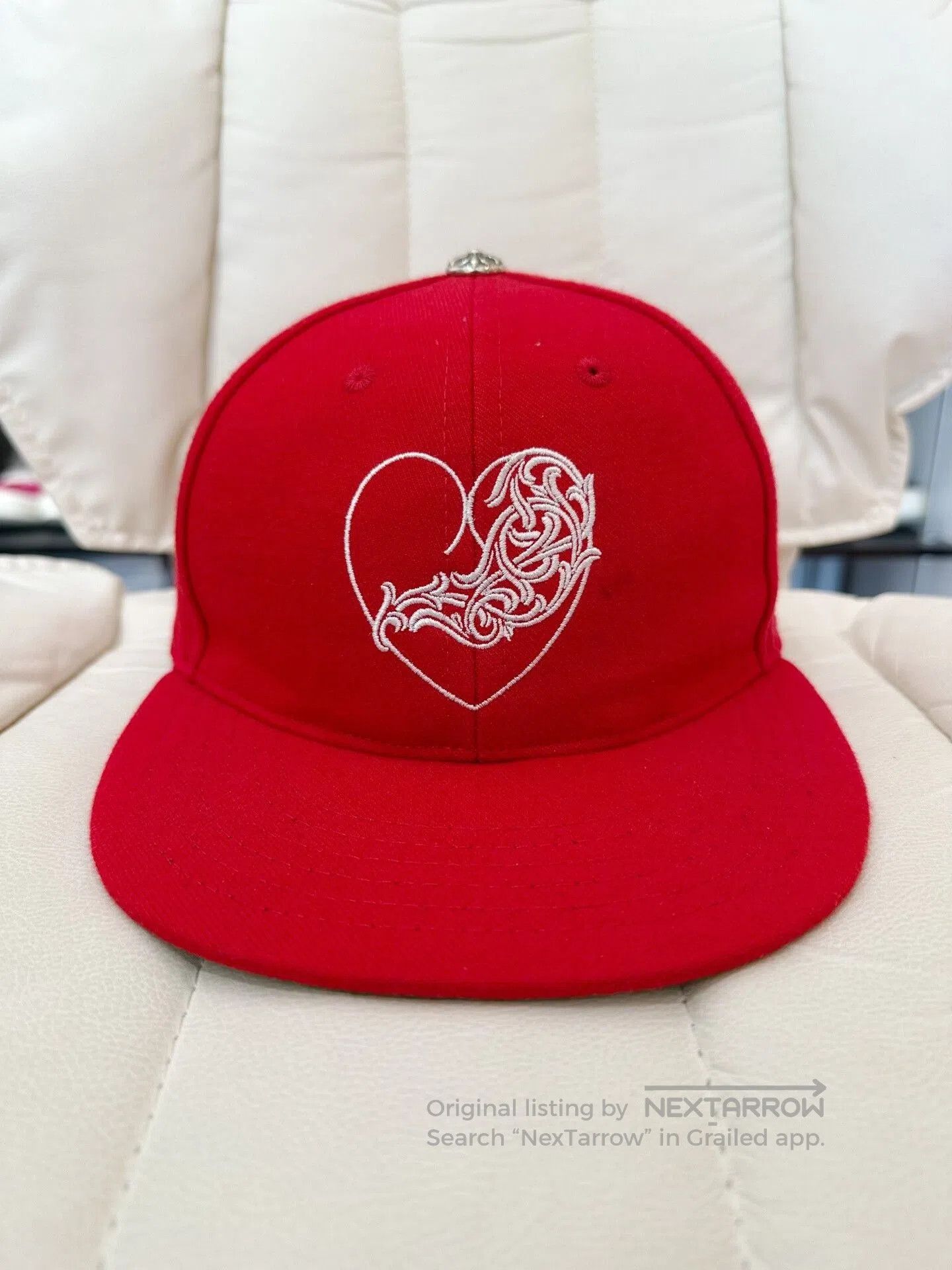 Chrome Hearts chrome hearts red heart embroidery baseball cap. Size ONE SIZE - 1 Thumbnail