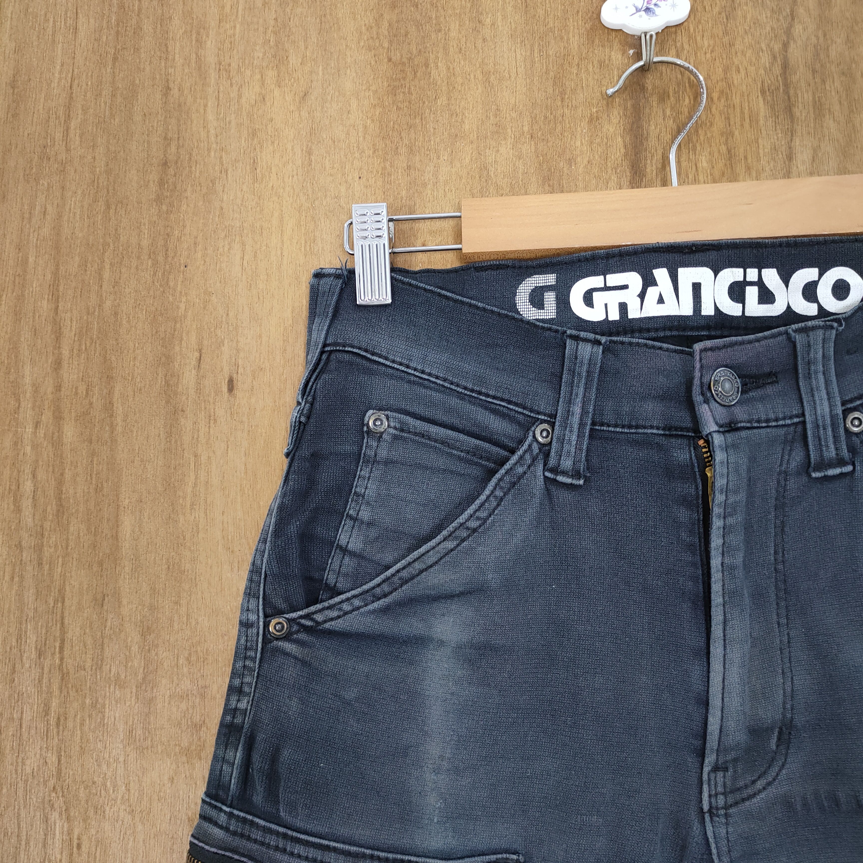 Japanese Brand VINTAGE JAPANESE FADED DISTRESSED SKINNY CARGO PANTS Size US 28 / EU 44 - 4 Thumbnail