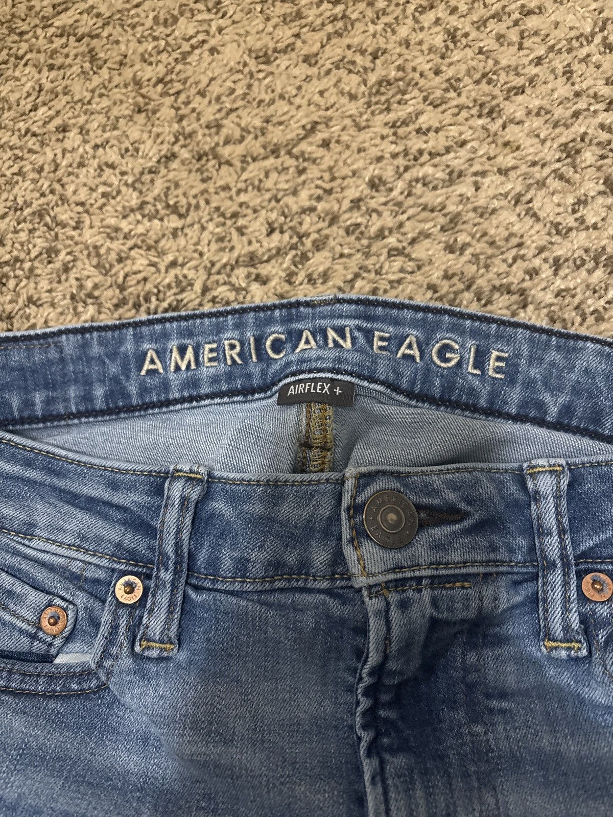 American Eagle Outfitters American Eagle Airflex+ Original Straight Jeans Size US 30 / EU 46 - 3 Thumbnail