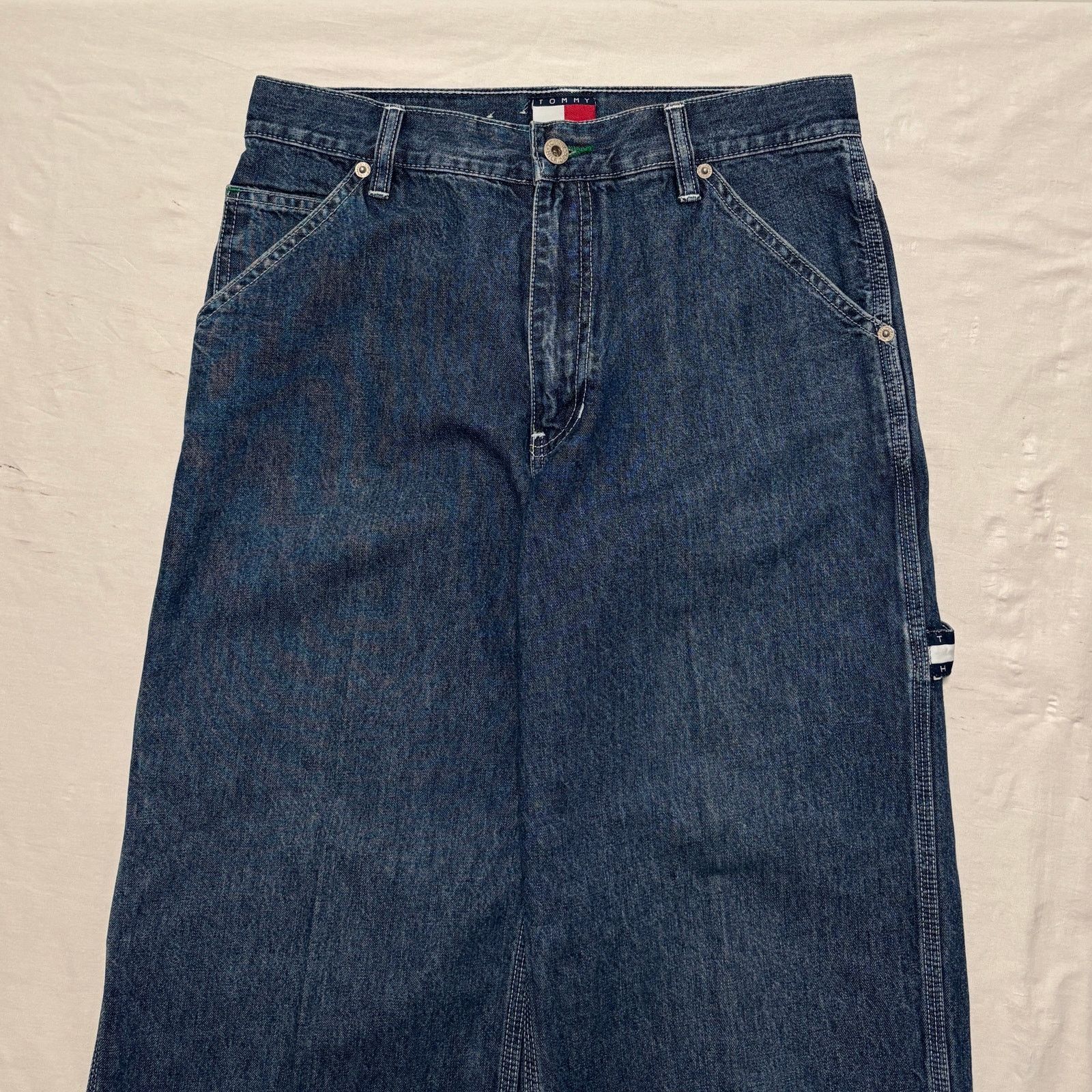 Tommy Hilfiger Tommy Hilfiger Baggy Wide Leg Denim Carpenter Jeans Blue 28 Size US 28 / EU 44 - 2 Thumbnail