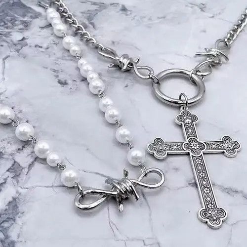 Jewelry Matsuoka x Miki Cross Gothic Punk Style Necklace Chain Size ONE SIZE - 2 Thumbnail