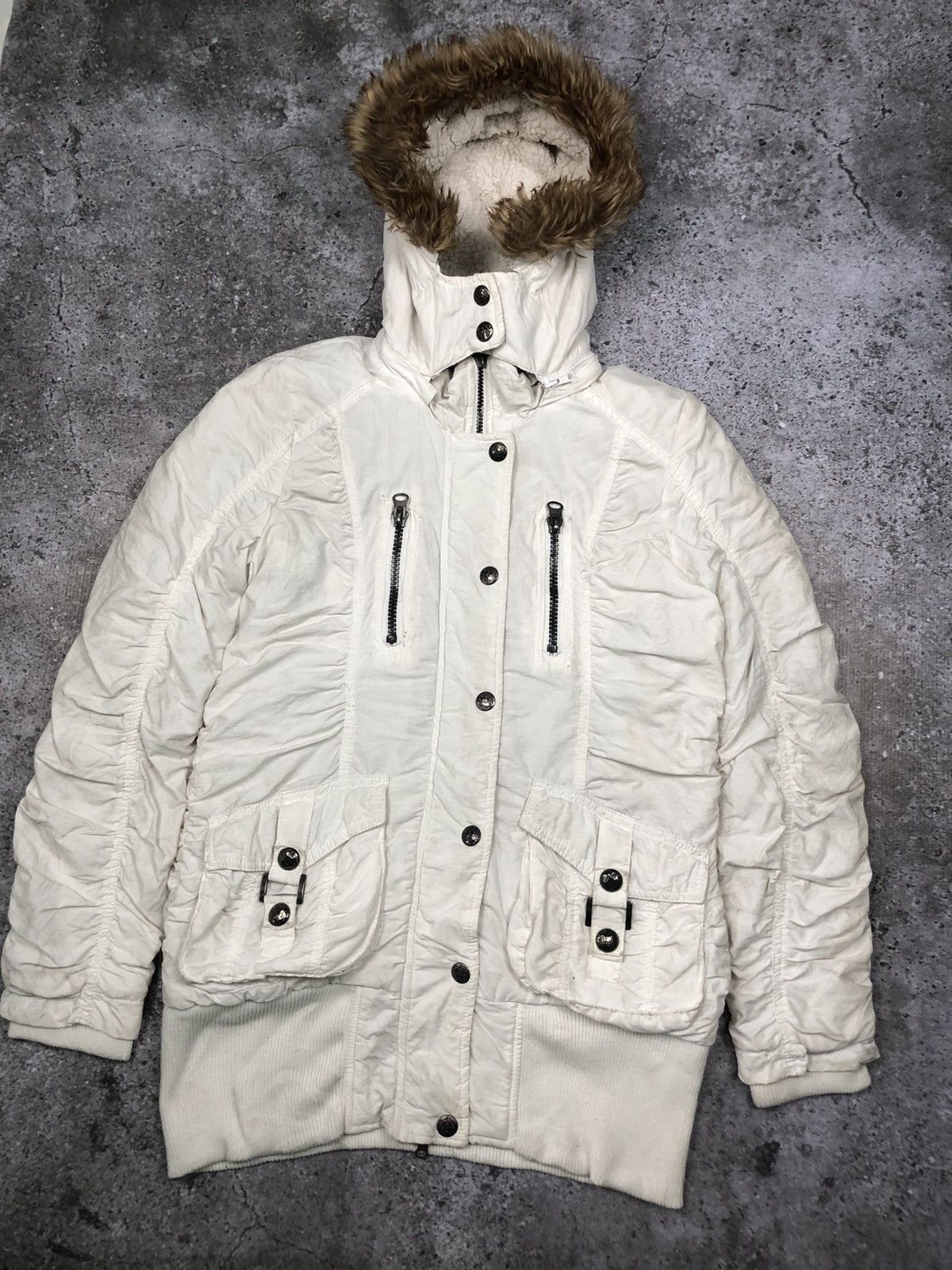 Le Grande Bleu (L.G.B.) Lgb white fur parka | Grailed