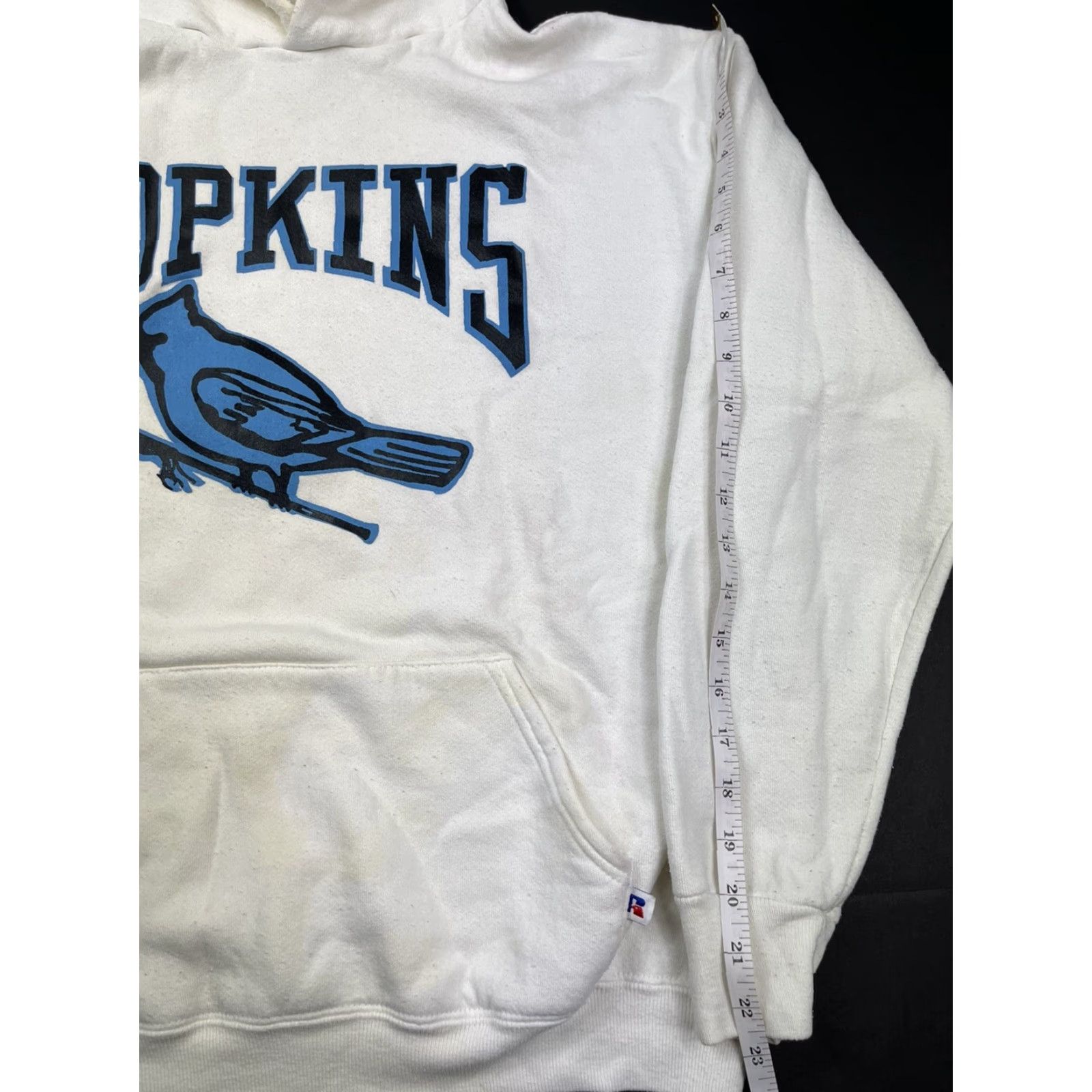 Russell Athletic VINTAGE Russell Athletic Hoodie White Mens L 80s USA Solid Heavyweight Gym Training Size US L / EU 52-54 / 3 - 6 Thumbnail