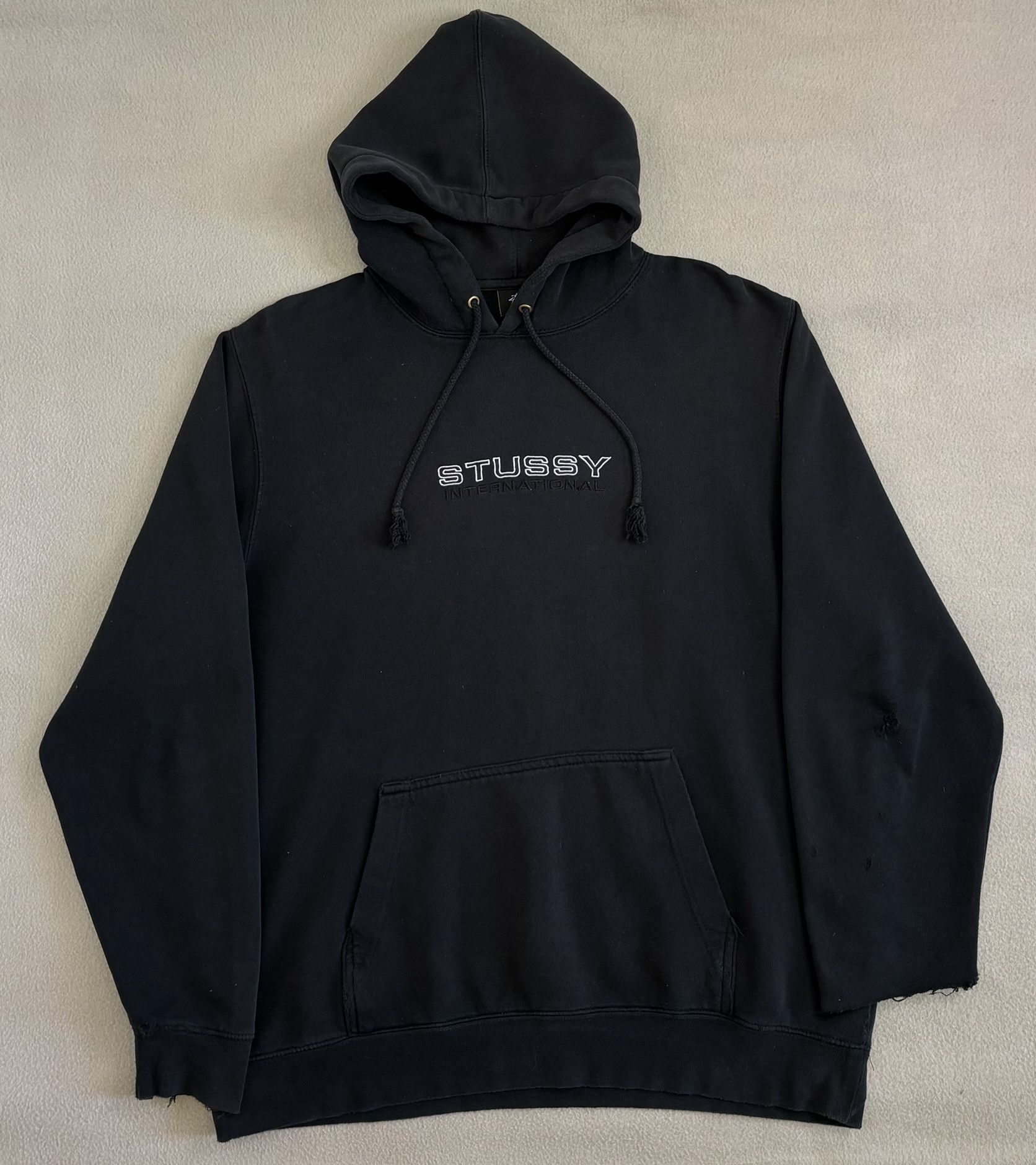 Stussy × Vintage Stussy International Black Hoodie Size XL Size US XL / EU 56 / 4 - 5 Thumbnail