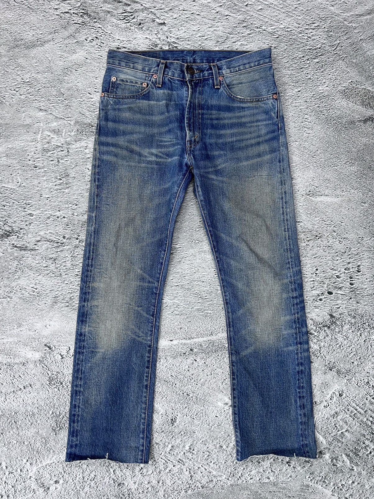 Levi's Vintage Clothing Levis Big E Selvedge Denim Distressed Jeans 505 - 0217 Size US 31 - 3 Thumbnail