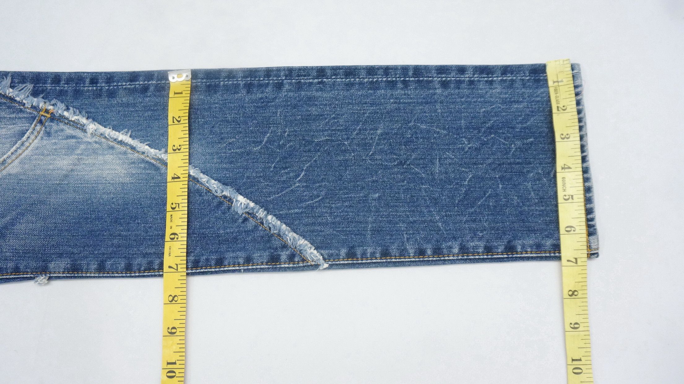 Japanese Brand ANTGAUGE Patchwork Lowrise Blue Jeans Size US 28 / EU 44 - 9 Thumbnail