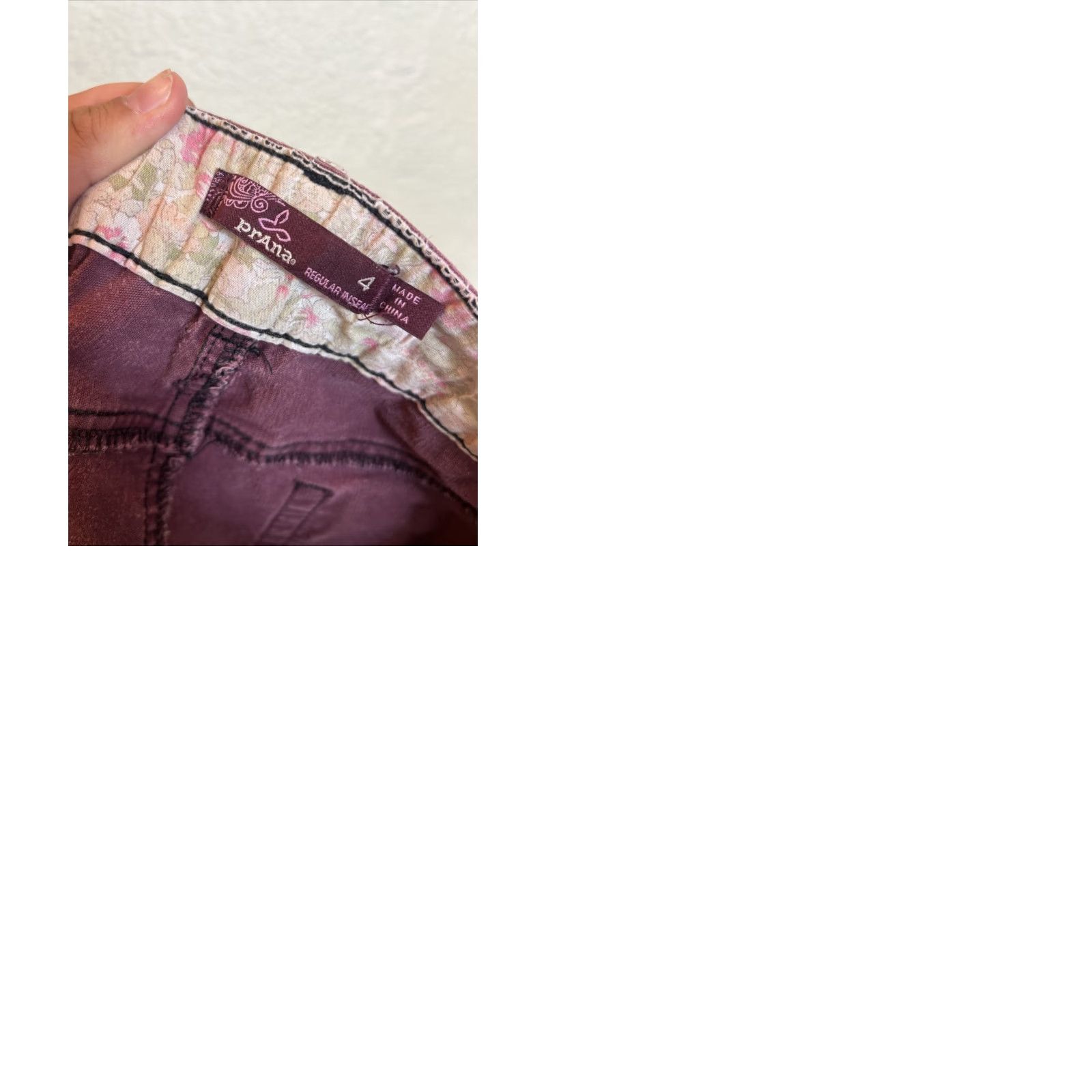 Prana VINTAGE Prana Corduroy Pants Women 4 Purple 30x31 Chino Stained Size 27" / US 4 / IT 40 - 10 Thumbnail