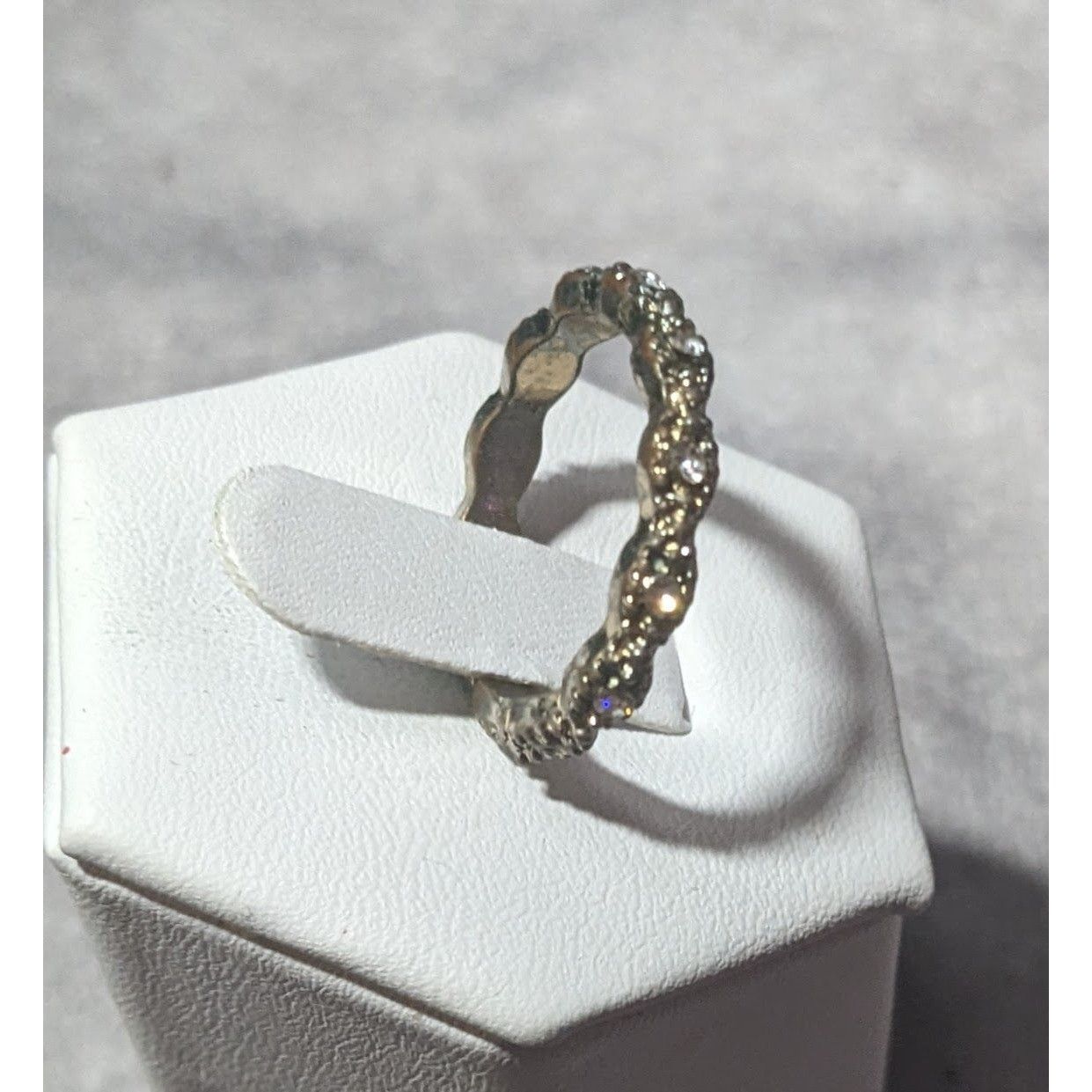 Other Whimsical Braided Silver Tone Rhinestone Ring Size 7 Size ONE SIZE - 3 Thumbnail
