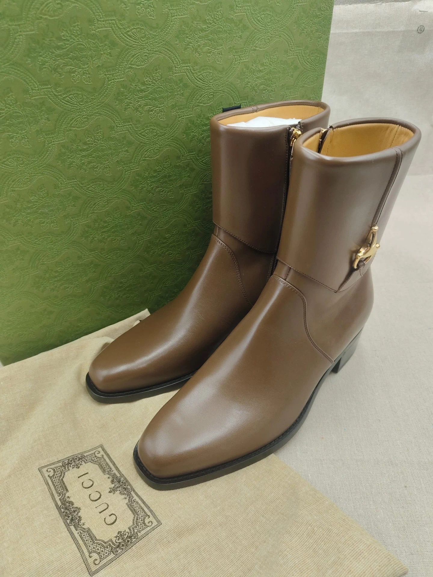 Gucci Gucci Brown Horsebit Chelsea Boot 41 New Size US 8 / EU 41 - 1 Thumbnail
