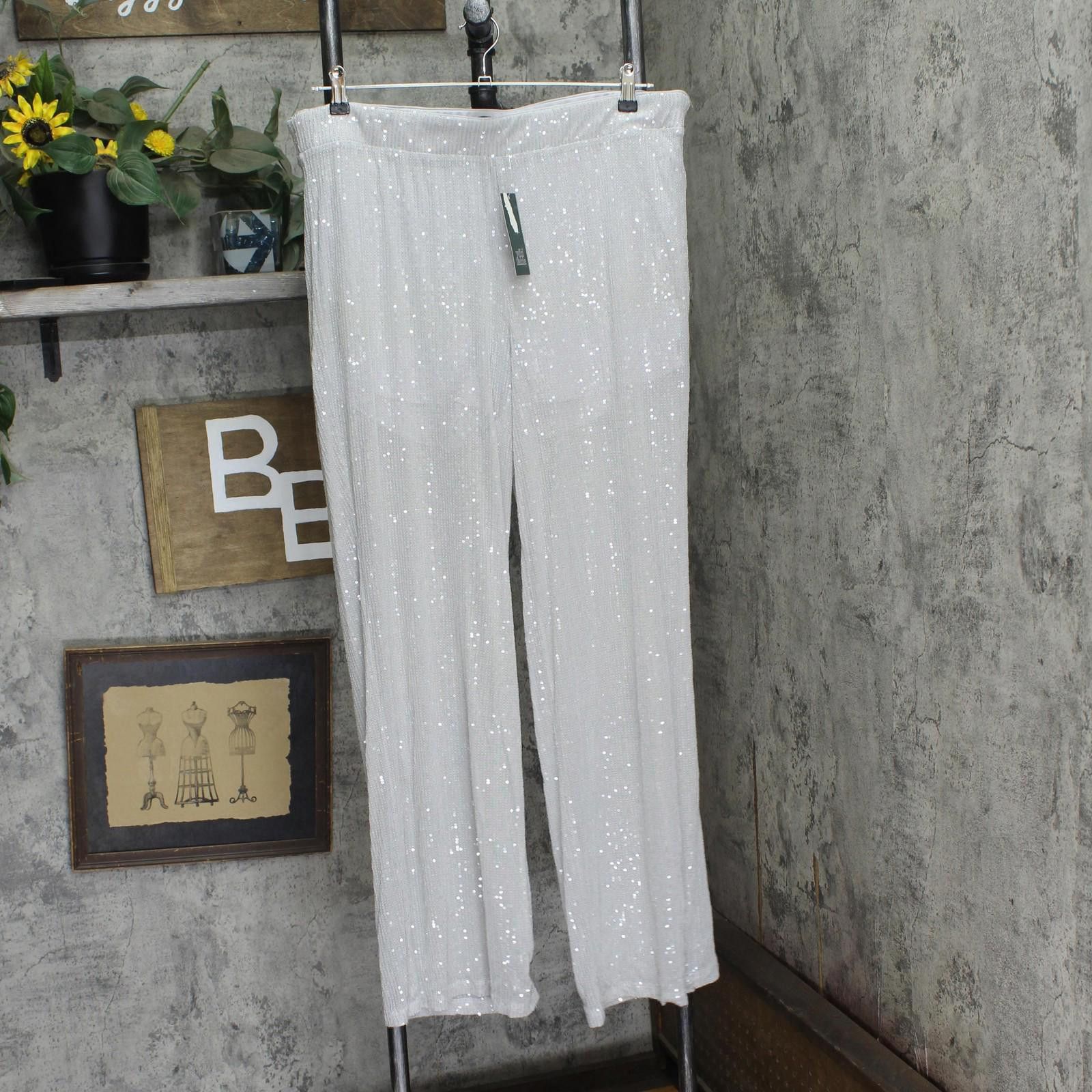 Designer Nwt Wild Fable Leg Holiday Sequin Pants 91904446 Gray 2xl Size 42" / US 20 - 1 Thumbnail