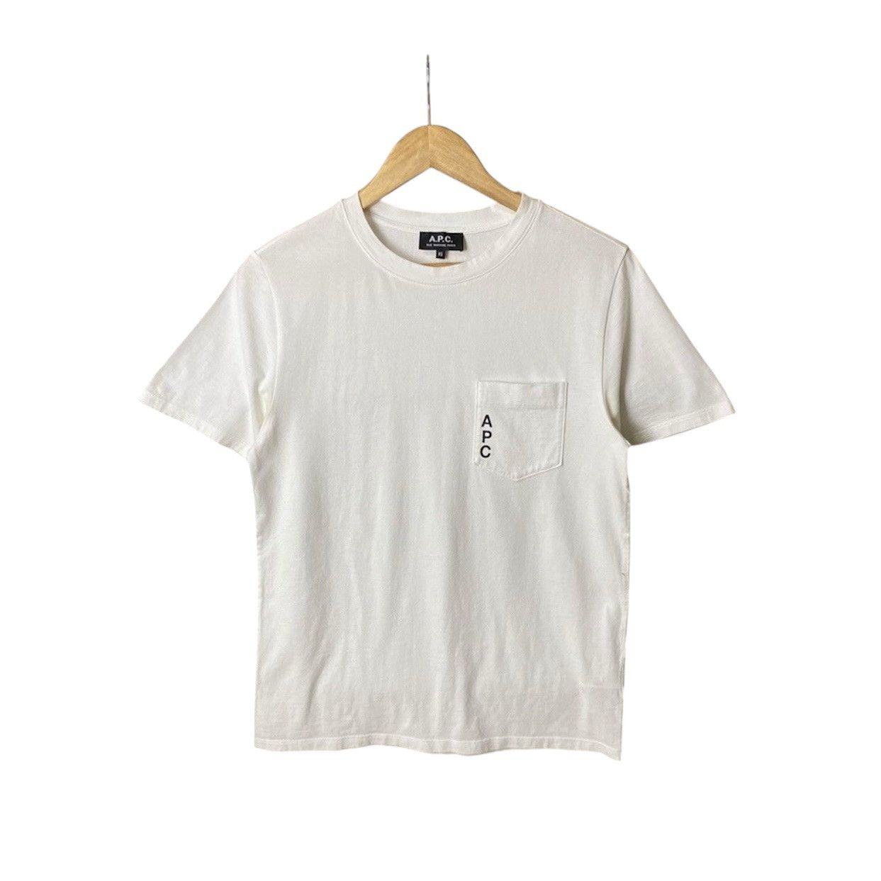 A.P.C. A.P.C. Logo Pocket T-Shirt - White - Size XS/S Size US S / EU 44-46 / 1 - 1 Thumbnail