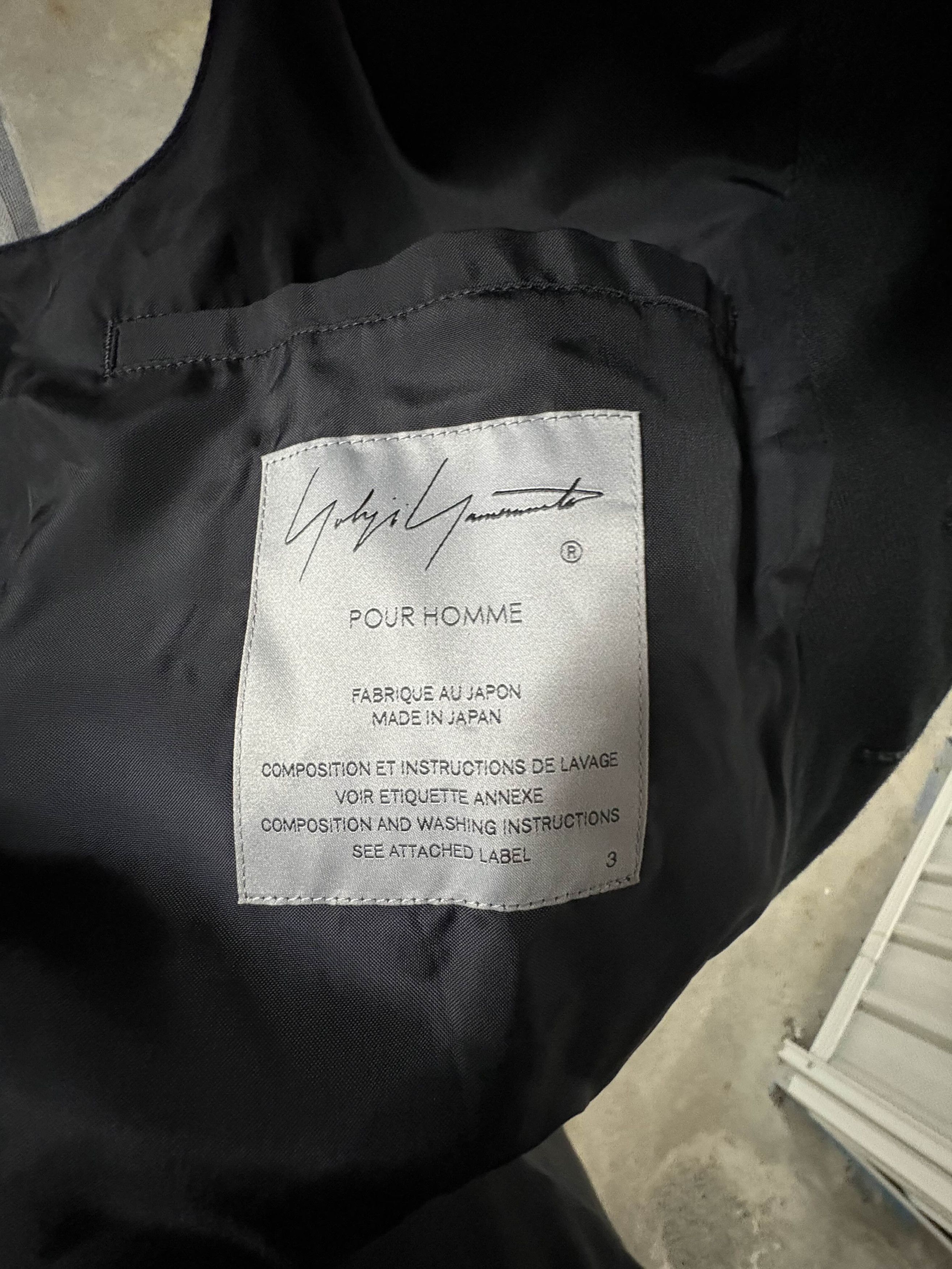 Yohji Yamamoto Yohji Yamamoto Yamanekoken W-Yamaneko Design Vest "Black" Size 36S - 3 Thumbnail