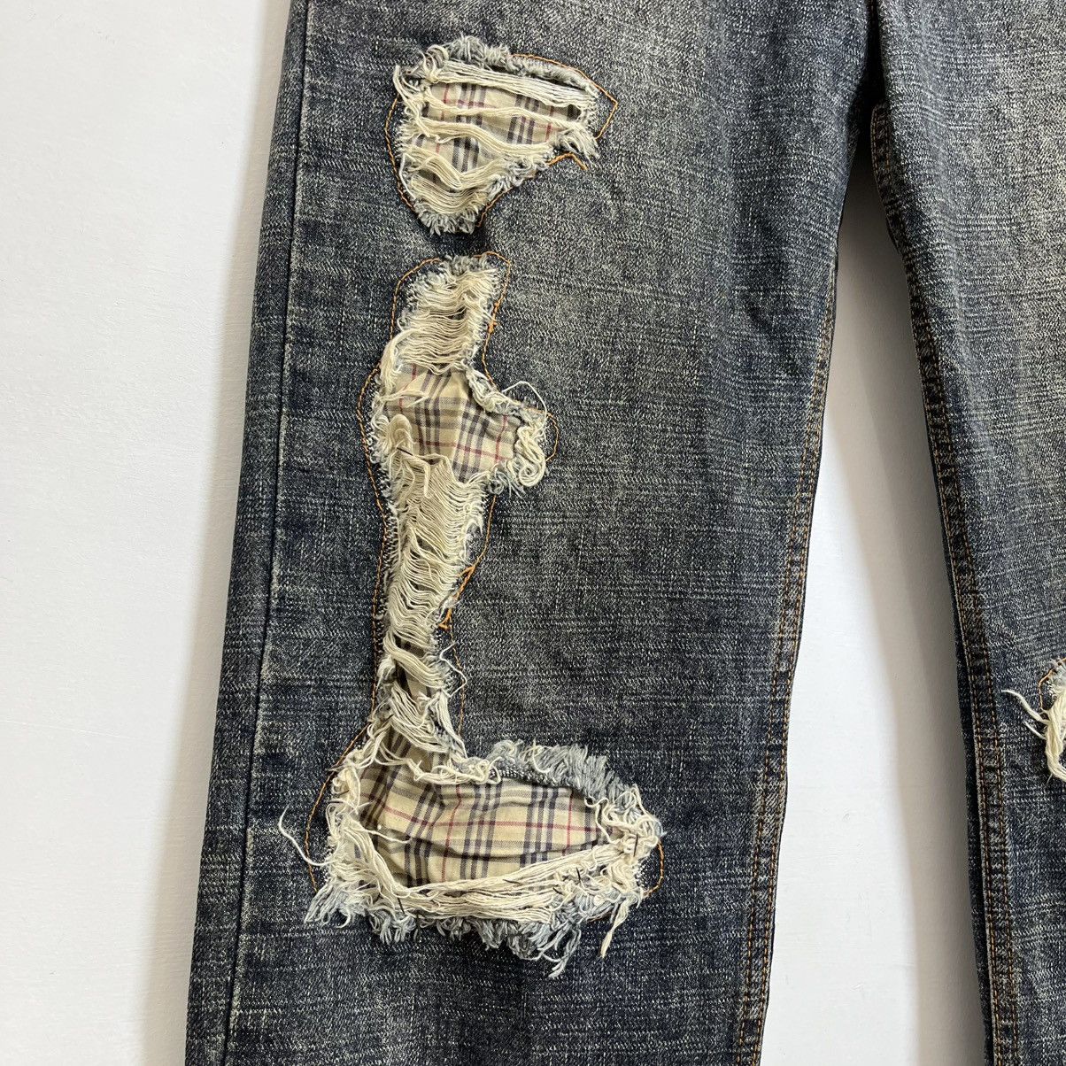 If Six Was Nine Vintage Nylaus Distressed Patchwork Inspired Kapital Jeans Size US 30 / EU 46 - 5 Thumbnail