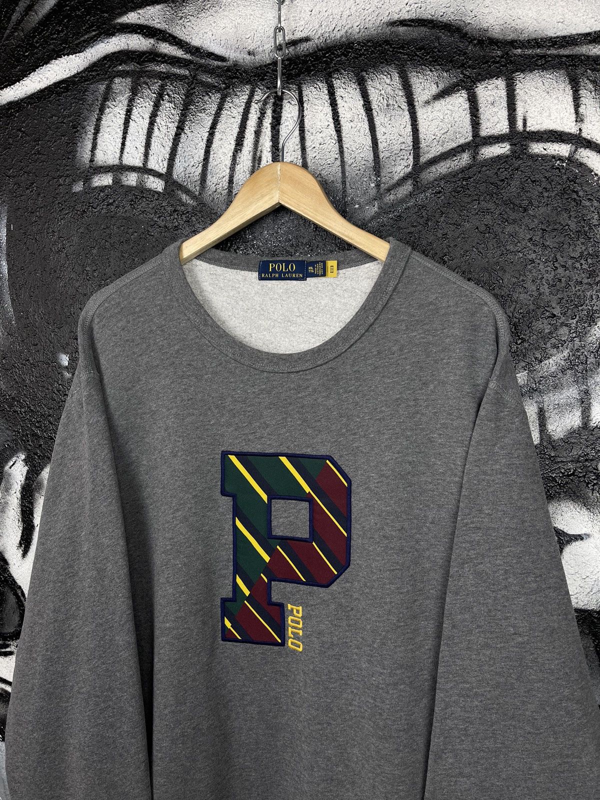 Polo Ralph Lauren Polo Ralph Lauren Big Logo P Grey Cotton Sweatshirt Size XXL Size US XXL / EU 58 / 5 - 2 Thumbnail