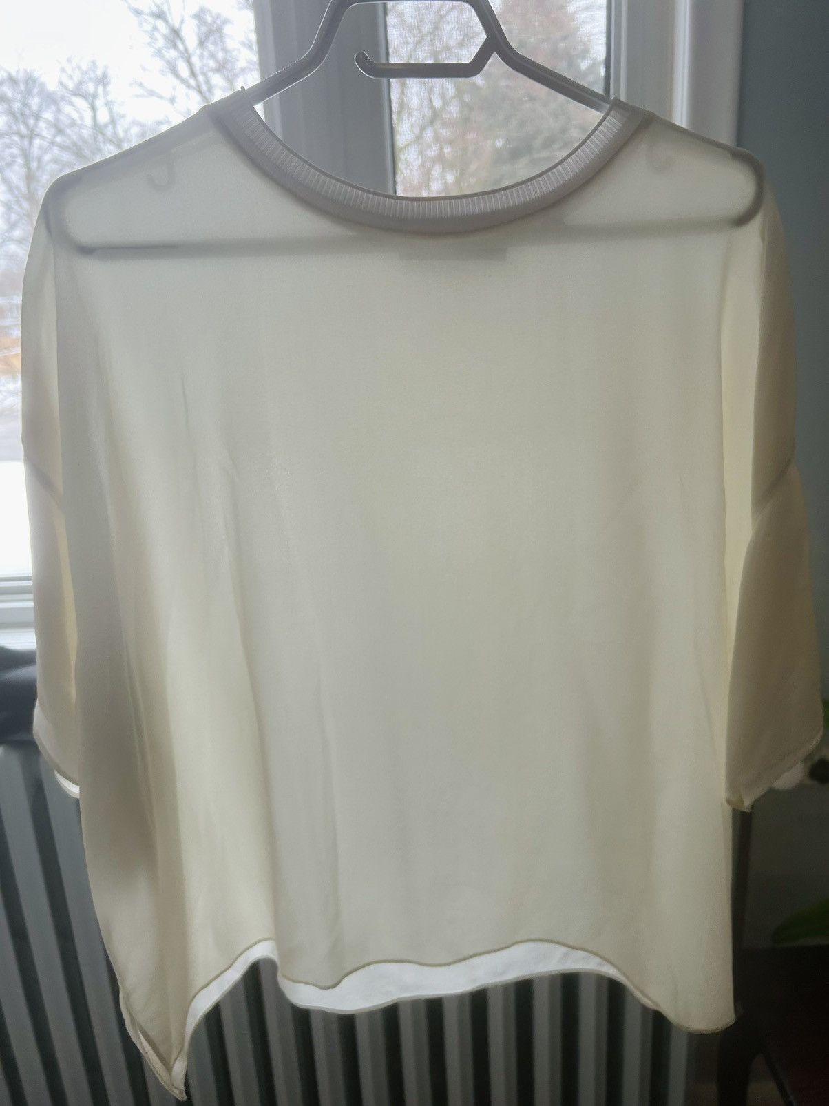 Vince 100% Silk Blouse/T-Shirt Size L / US 10 / IT 46 - 2 Thumbnail