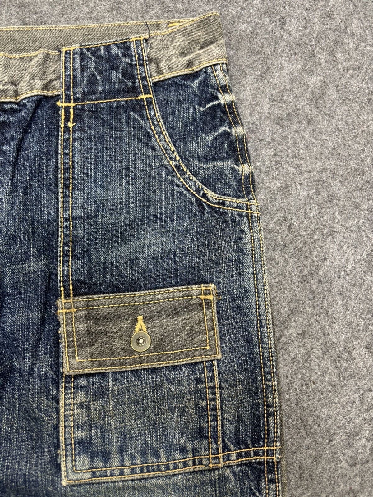 Japanese Brand 💥90s Style💥Japanese Brand Two Tones Sturdy Bush Denim F692 Size US 31 - 8 Thumbnail