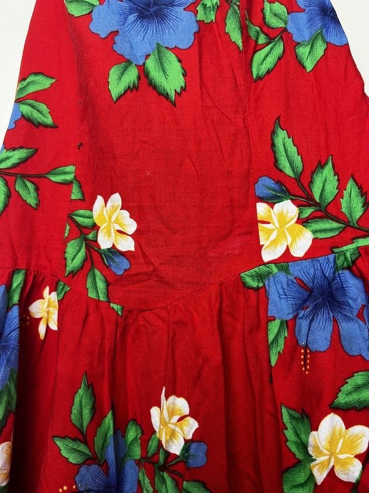 Vintage Vintage 1980’s Royal Creations Red Hawaiian Floral Dress Size M / US 6-8 / IT 42-44 - 15 Thumbnail