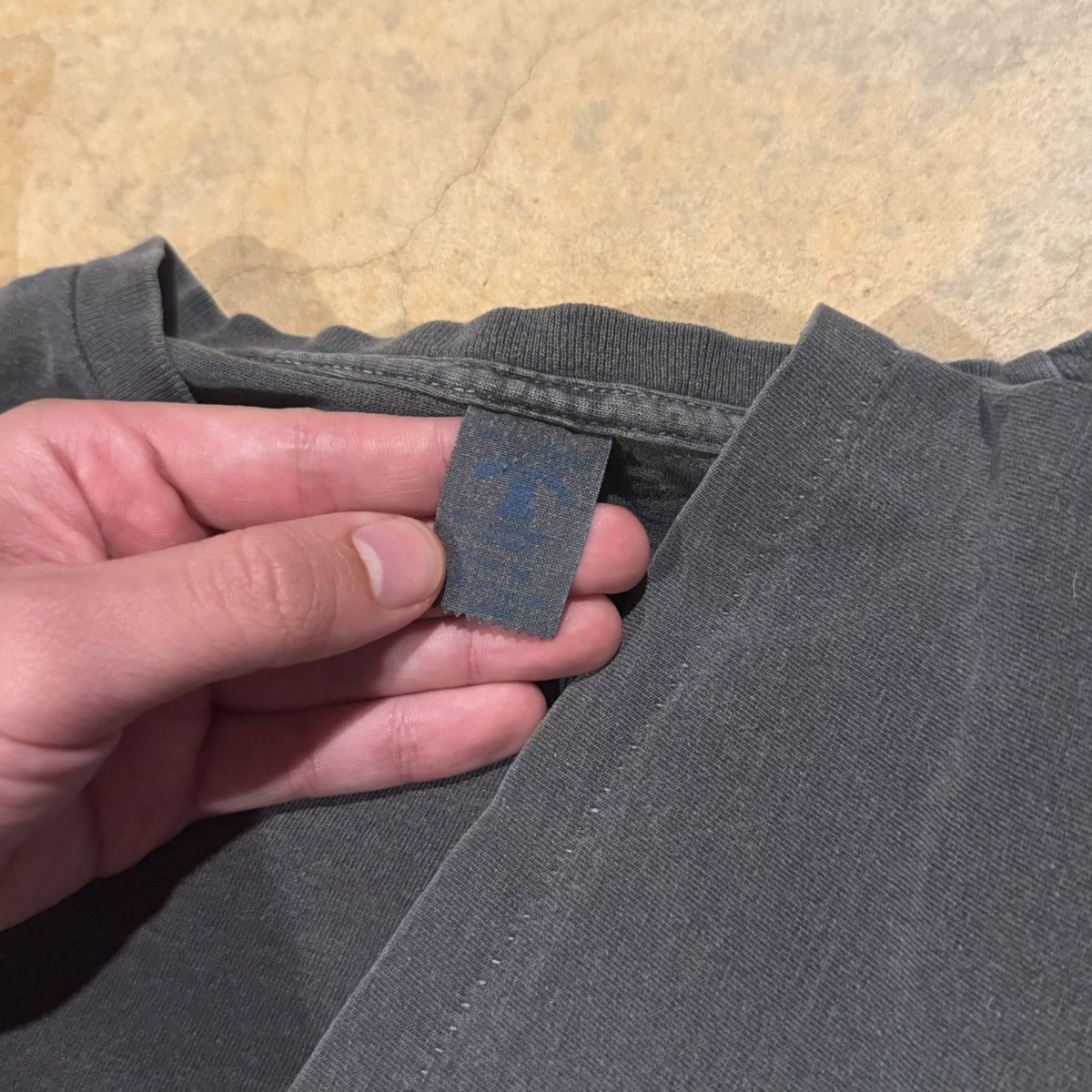 Vintage Vtg 1990s Faded Distressed Overdyed Pocket Tee ERD Grunge Size US XL / EU 56 / 4 - 4 Thumbnail