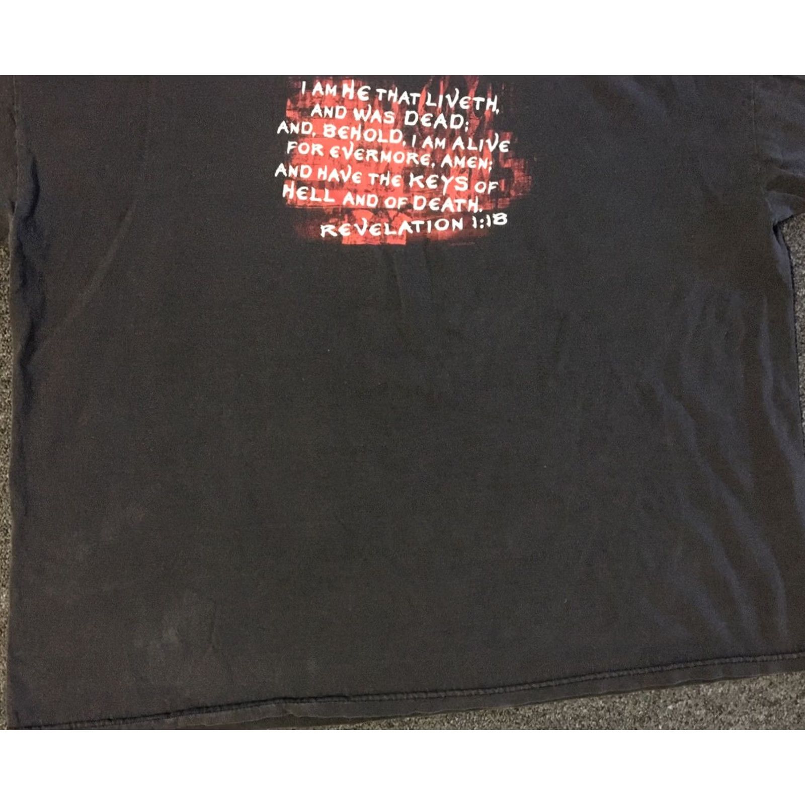 Vintage VINTAGE 90s Jesus Shirt XXL Black Short Sleeve Men Grunge Biker Religion Christianity Funny Rock USA Size US XXL / EU 58 / 5 - 7 Thumbnail