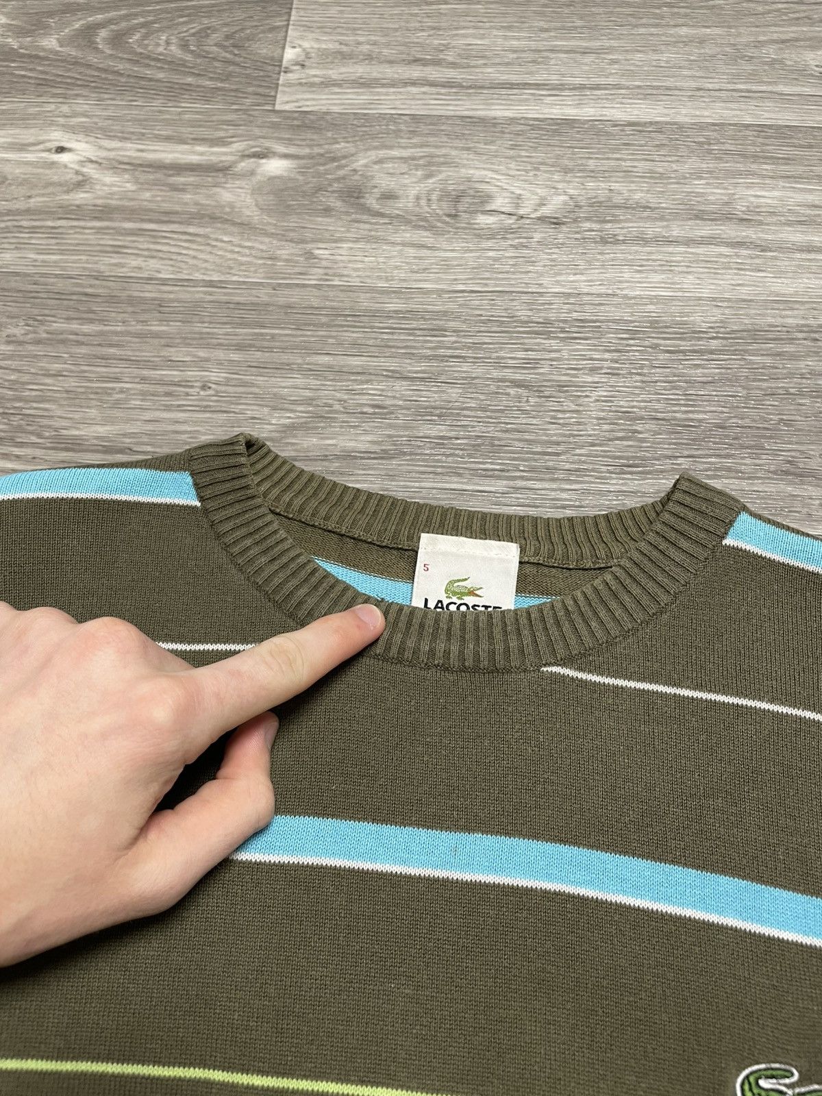 Lacoste Vintage Lacoste Striped Sweater Y2K Size US S / EU 44-46 / 1 - 24 Thumbnail