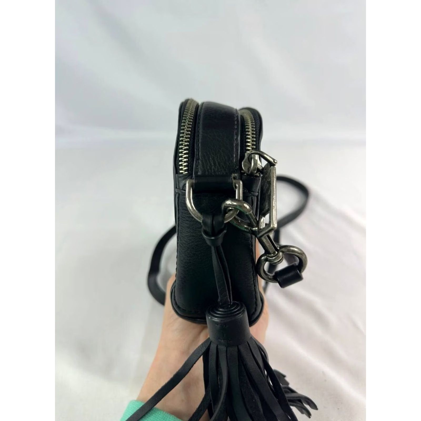 Marc Jacobs Marc Jacobs The Snapshot Crossbody Bag Leather Black Womens Size ONE SIZE - 6 Thumbnail