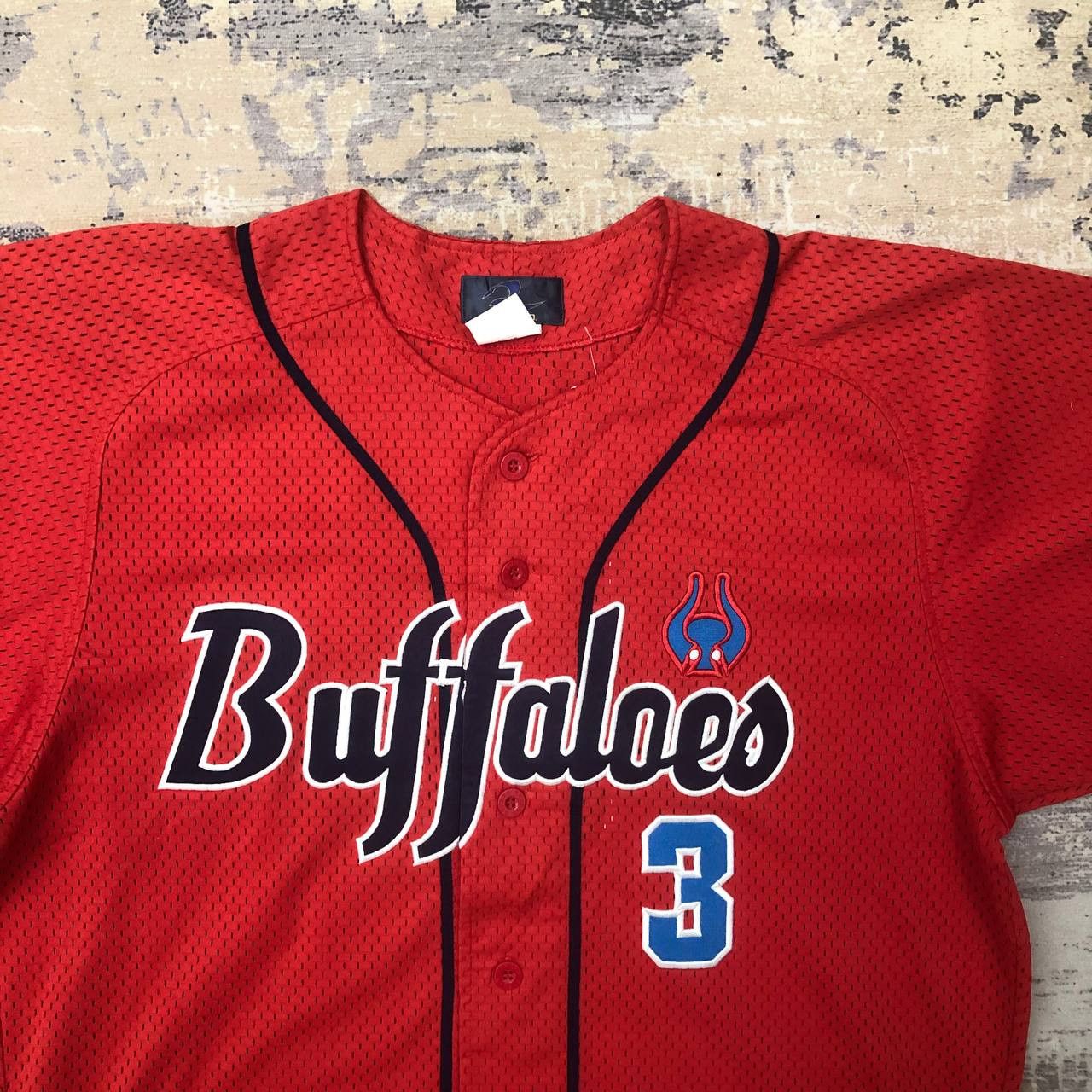 Japanese Brand T62 VTG MIE BUFFALOES 3 REWARD BASEBALL JERSEY Size US L / EU 52-54 / 3 - 4 Thumbnail