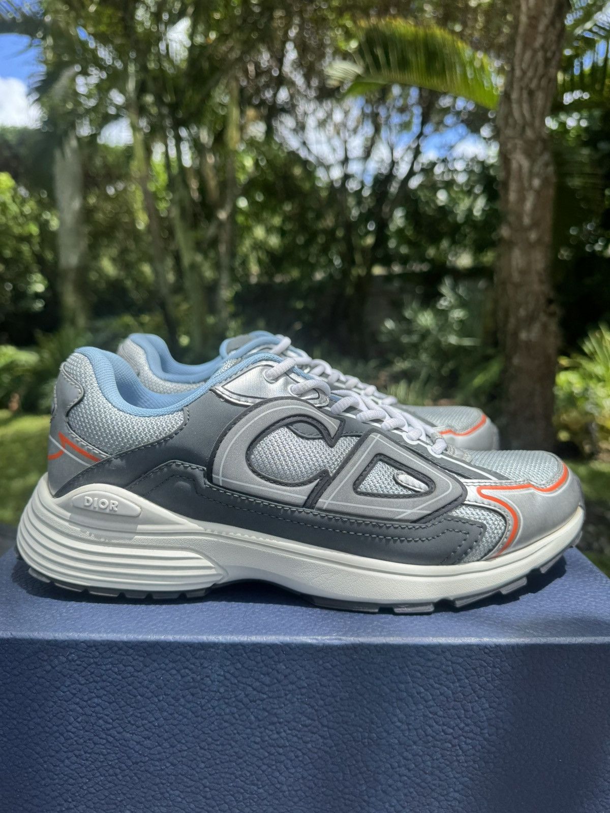 Dior DIOR B30 Sneaker Grey Blue Orange Size US 7 / EU 40 - 1 Thumbnail