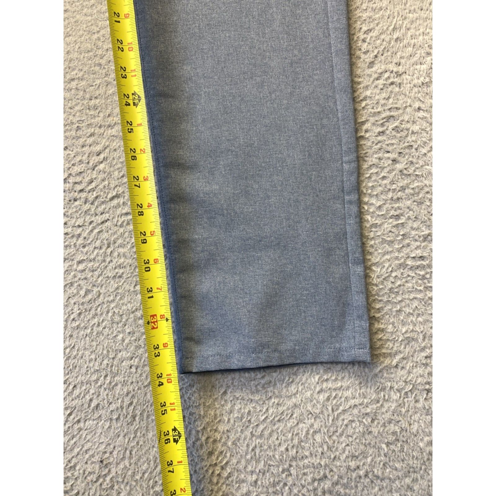 Bonobos Bonobos Men’s Golf Pants Gray Blue Polyester Button Zip Pockets /33x34 Pants Mens Chino Straight Pockets 34in Inseam Adjustable? Size US 33 - 5 Thumbnail