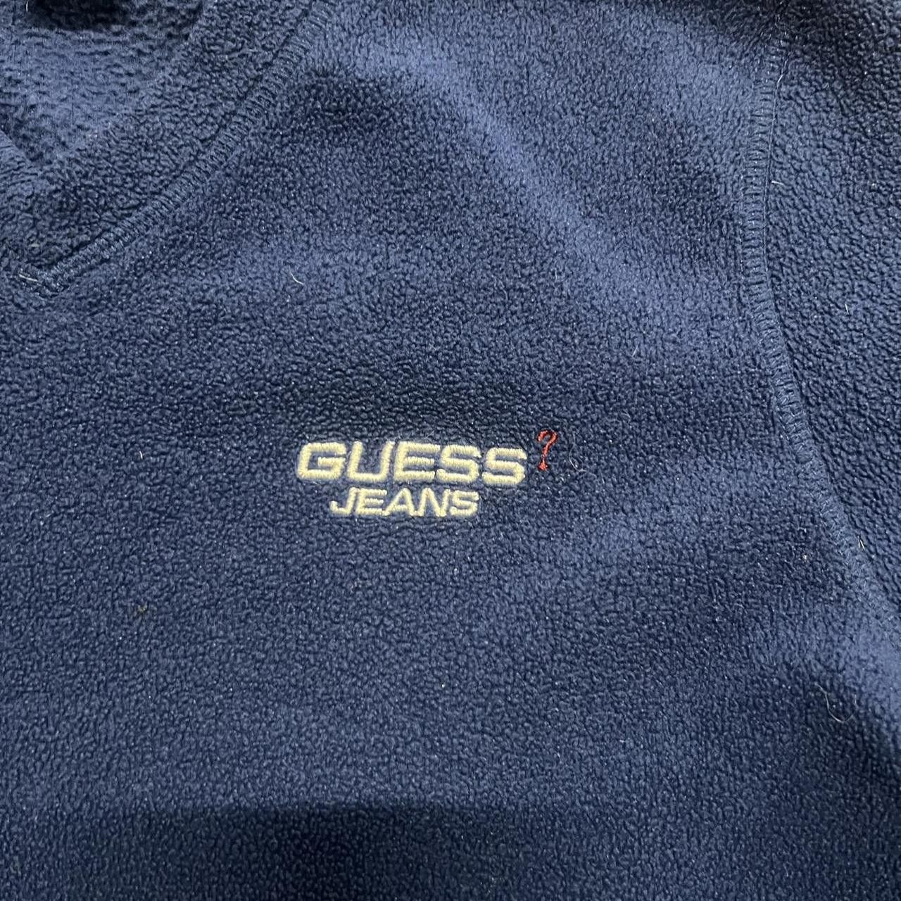 Guess × Vintage Vintage Y2K Grunge Navy Blue Guess Jeans Winter Sweater! Size US XS / EU 42 / 0 - 2 Thumbnail