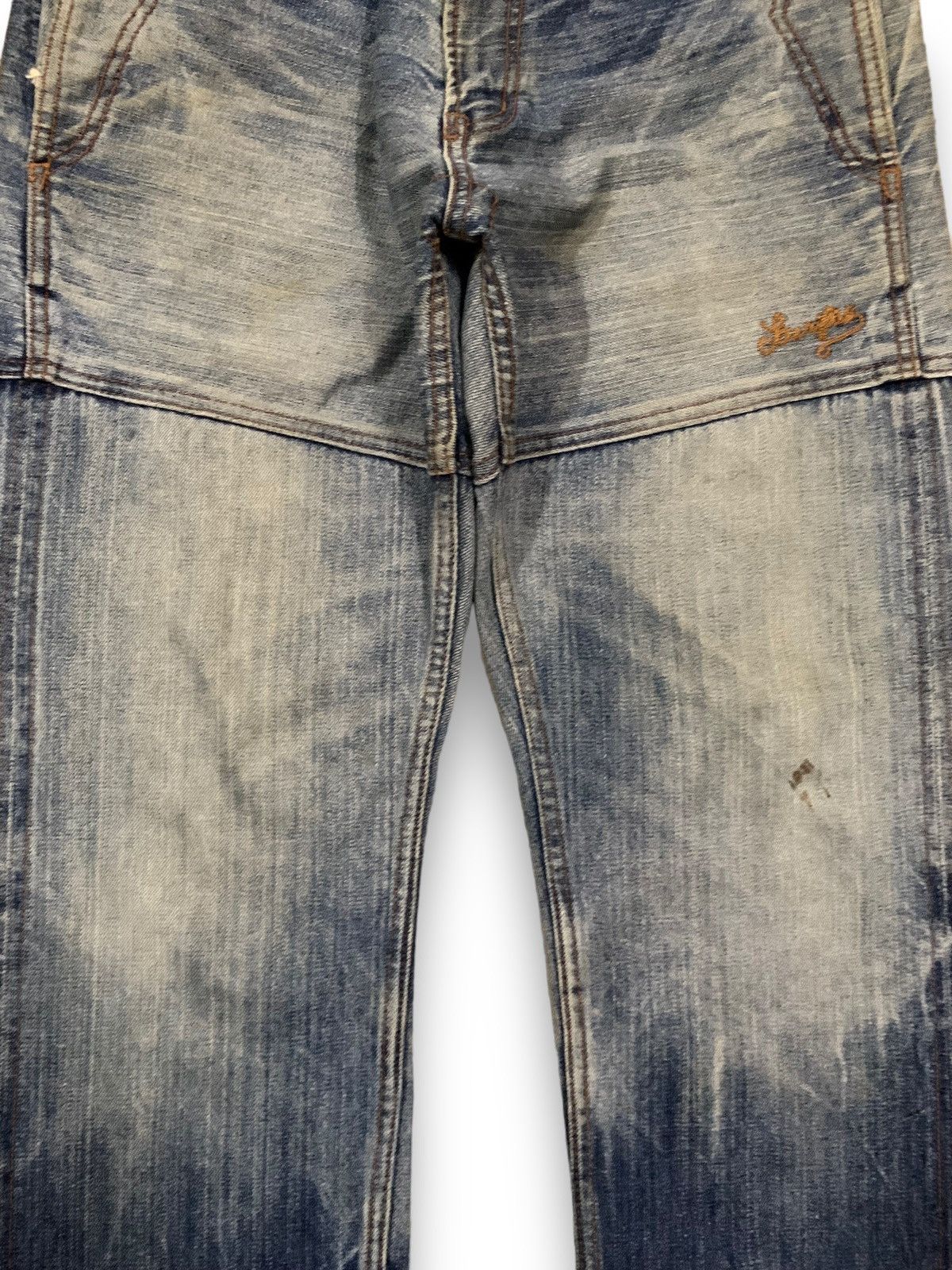 Hysteric Glamour Vintage Sacrifice Japan Selvedge Acid Wash Buckle Back Jeans Size US 30 / EU 46 - 7 Thumbnail